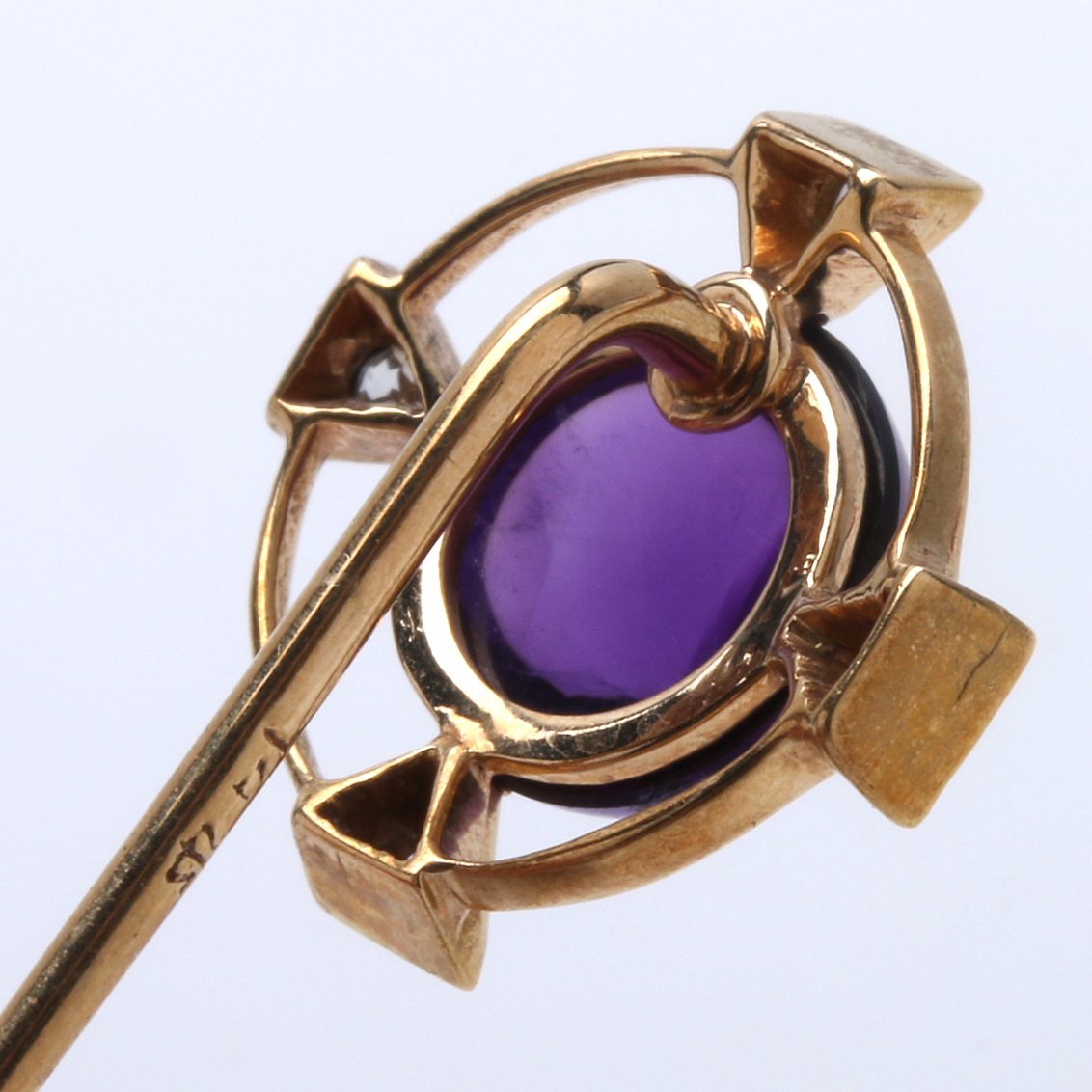 Collection of Seven Antique 14K Yellow Gold Stick Pins