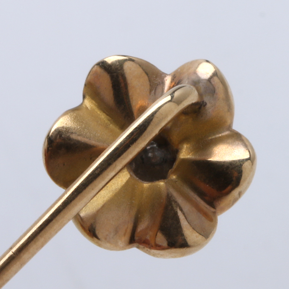 Collection of Seven Antique 14K Yellow Gold Stick Pins