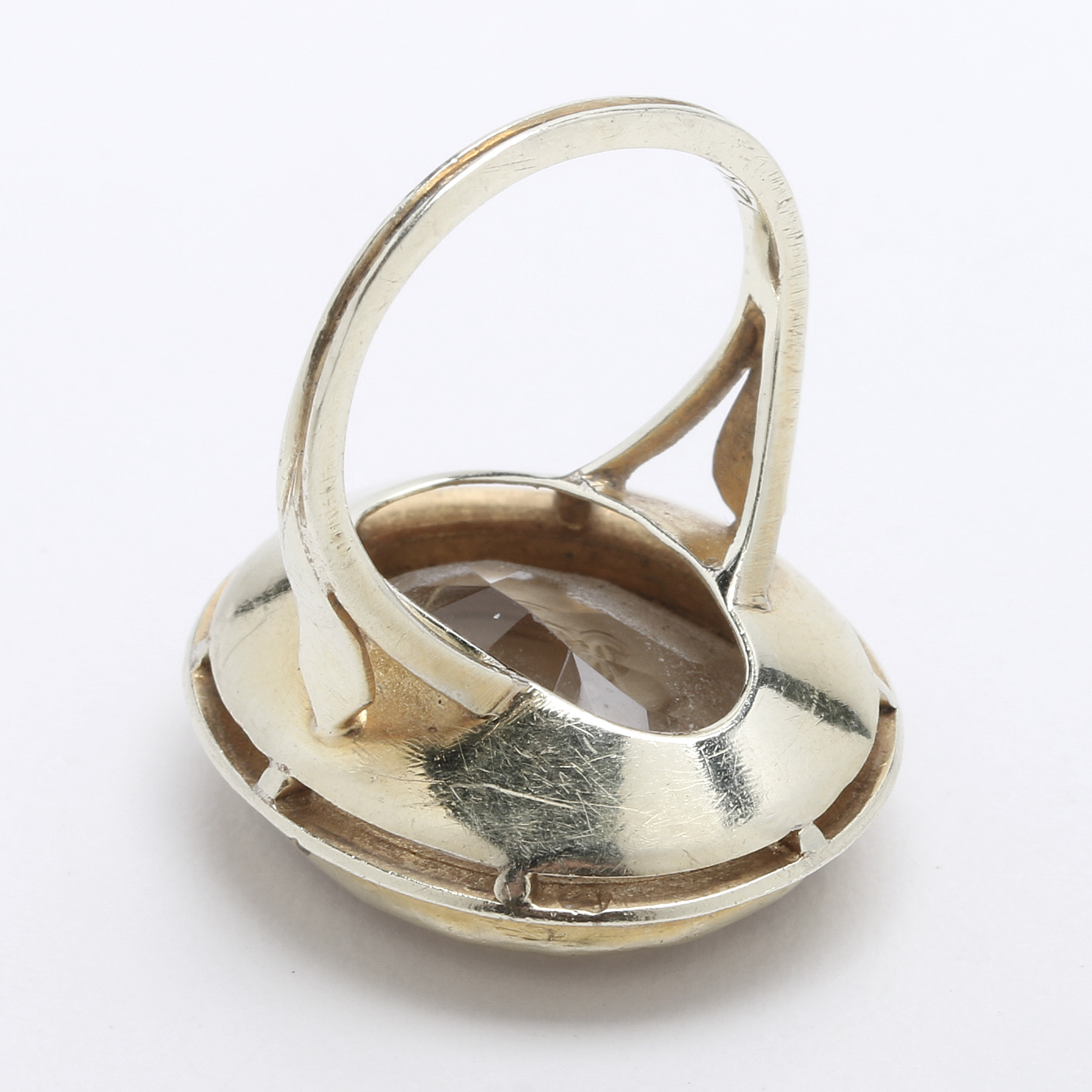 Antique 14K Yellow Gold Ring with Citrine Intaglio