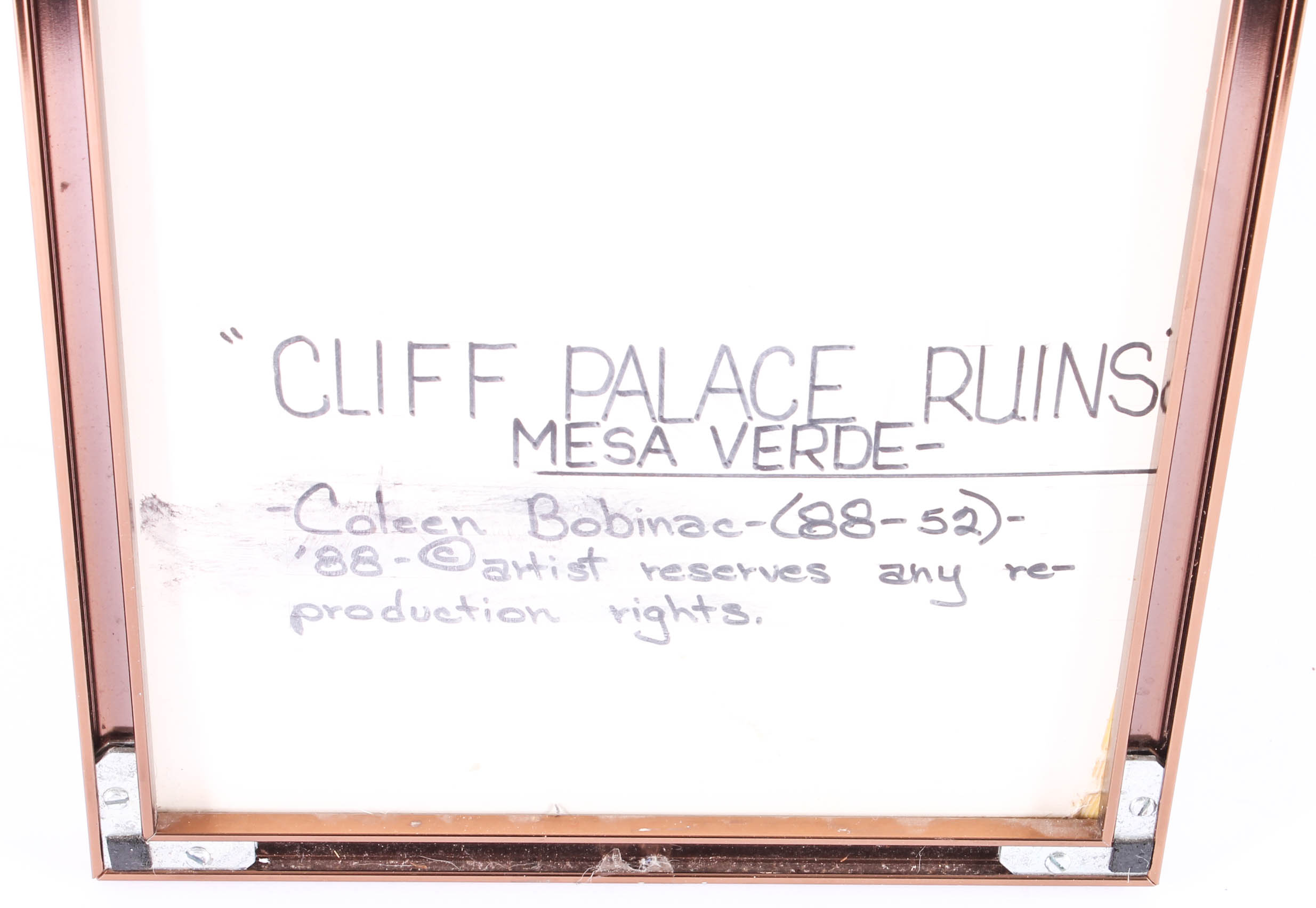 Vintage Coleen Bobinac Watercolor Painting "Cliff Palace Ruins"