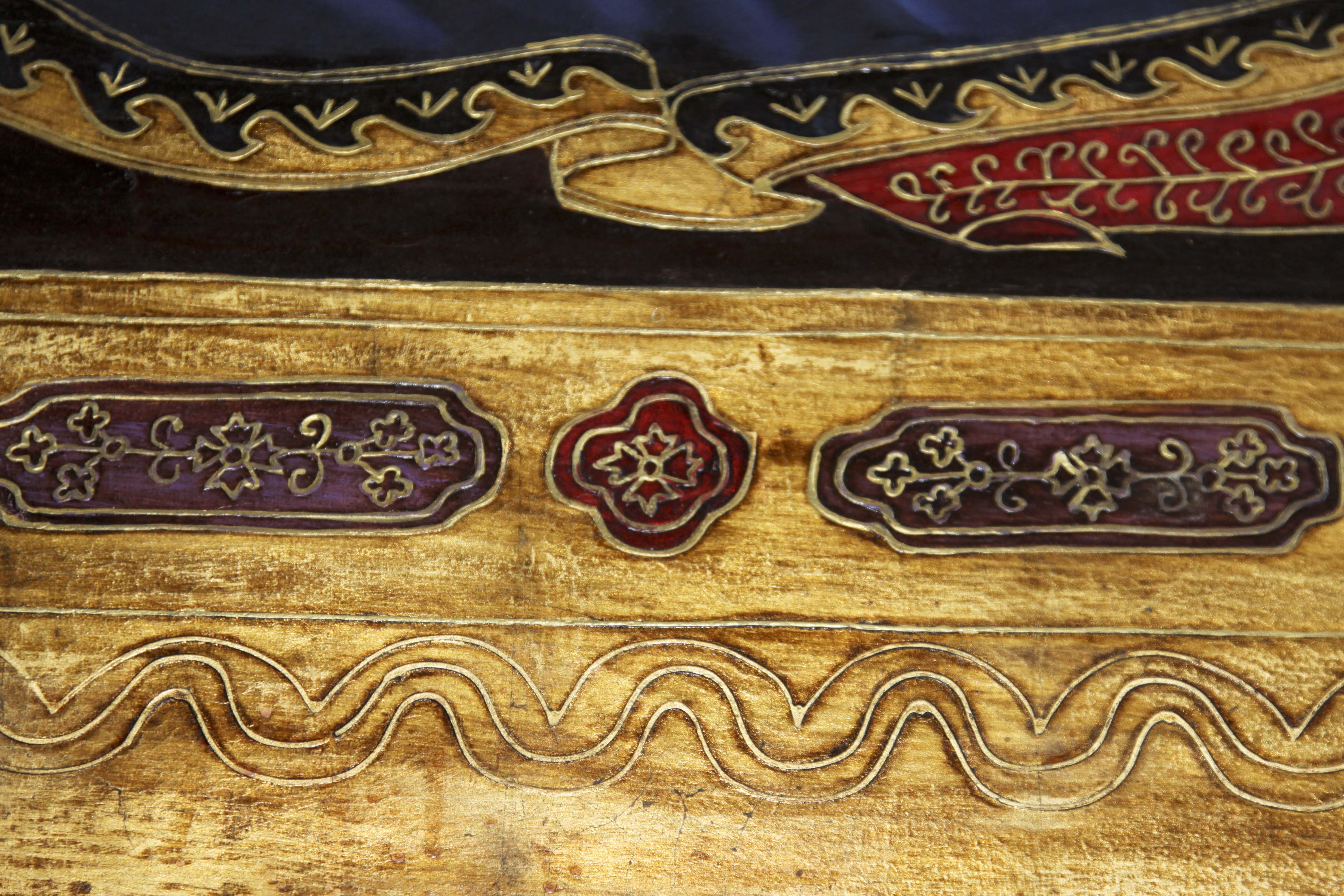 Tempura Icon Painting of the Madonna and Christ Child by Agulilar