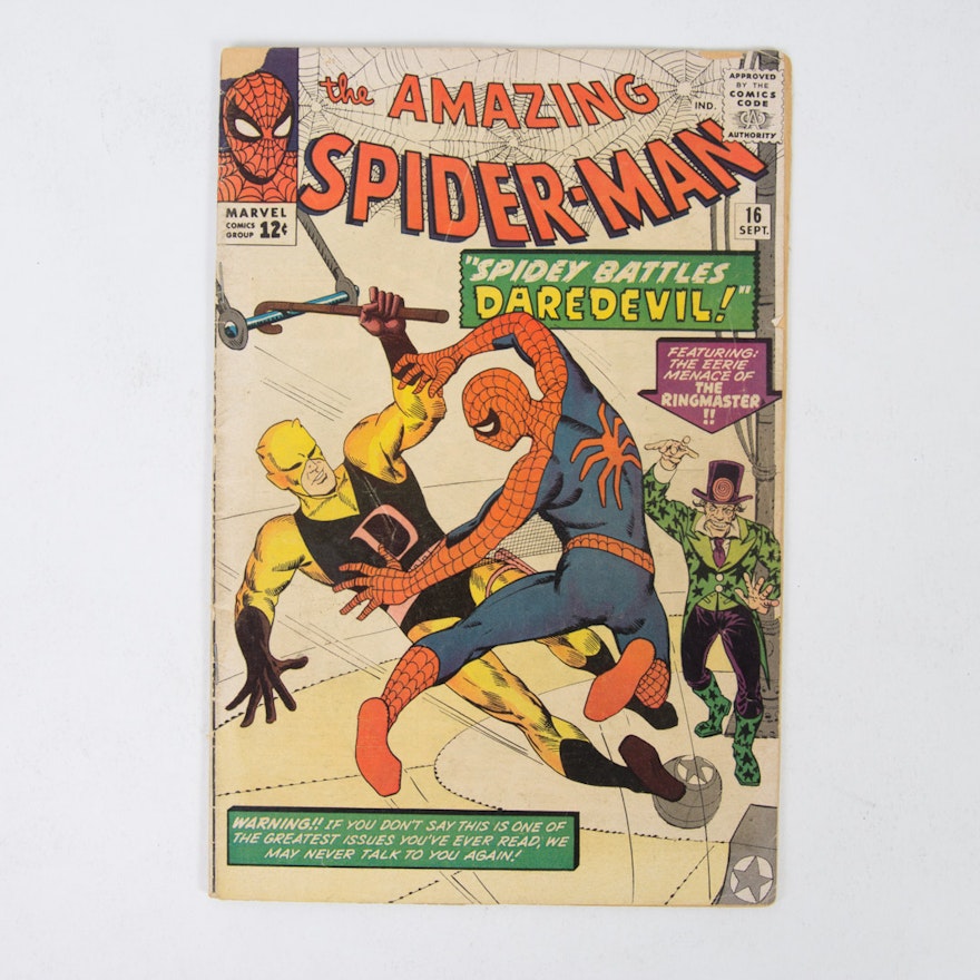 Marvel "The Amazing Spiderman" Issue 16 Vintage Comic Book