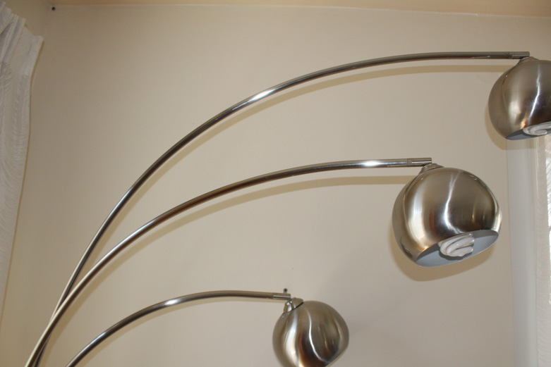 Mid Century Modern Style Metal Floor Lamp with Marble Base