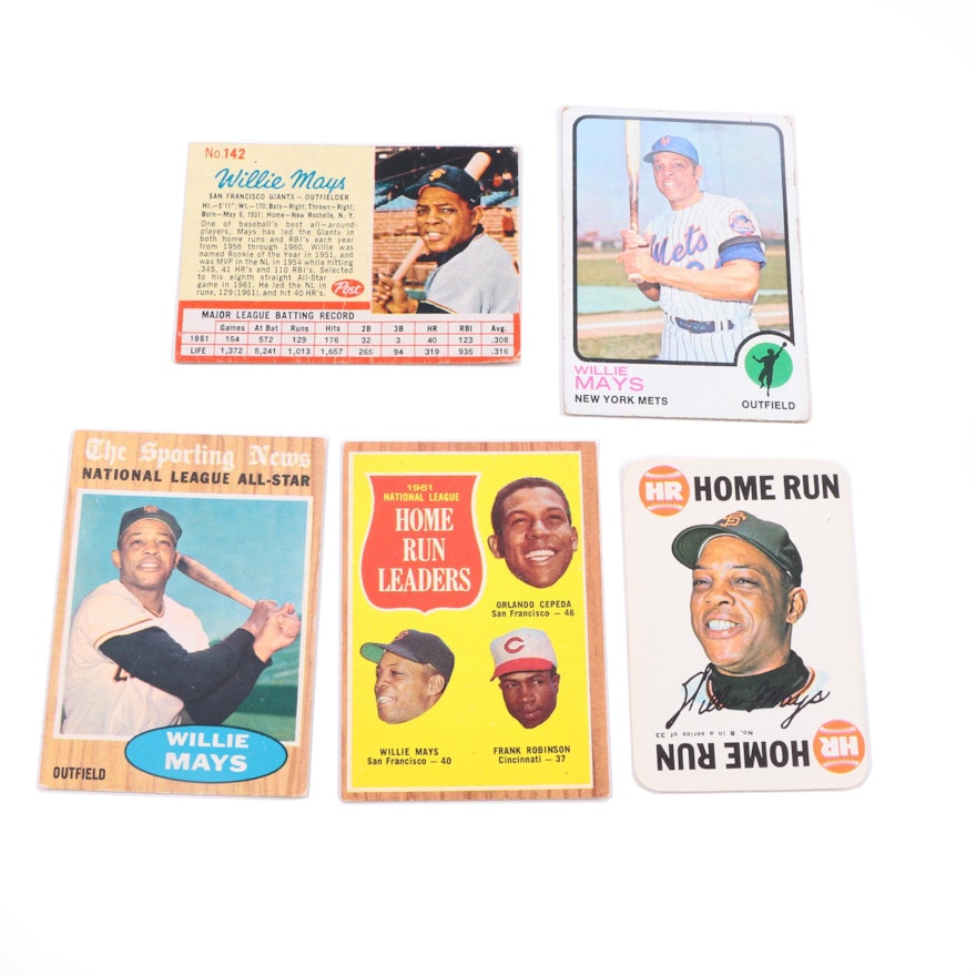 Vintage Willie Mays Baseball Cards
