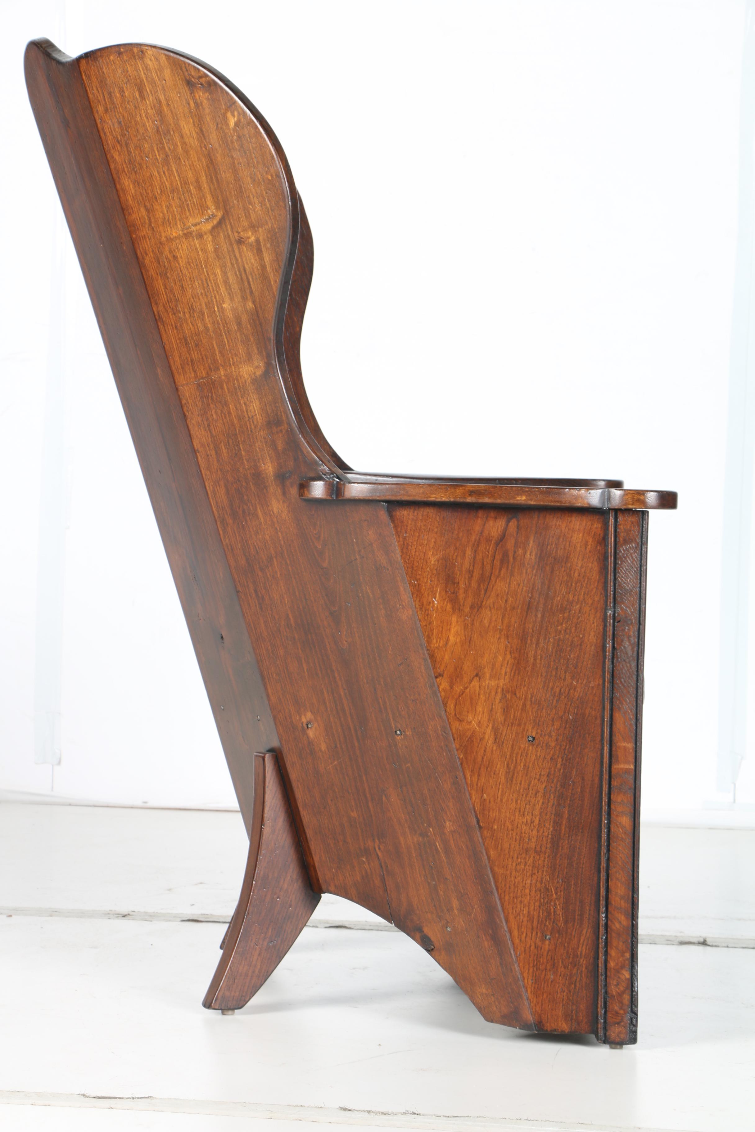 Vintage Corner Wing Chair With Storage Drawer