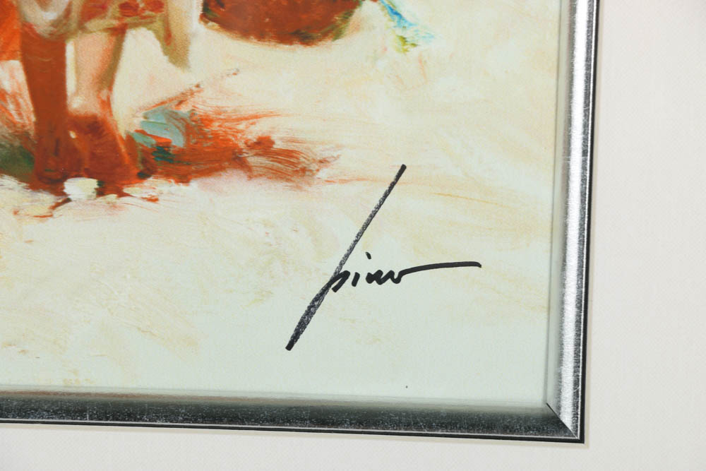 Giuseppe Pino Limited Edition Giclee on Paper "Seaside Walk"