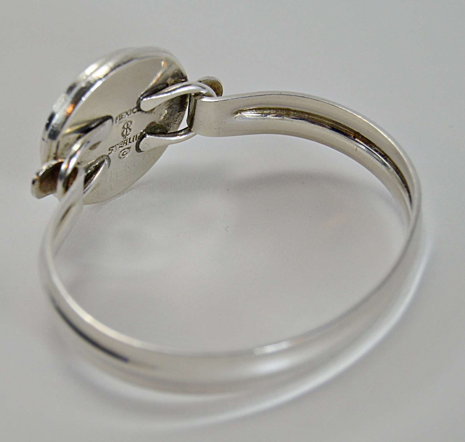 Becky Thatcher Sterling Cuff with Vintage Medallion, Sterling Charm