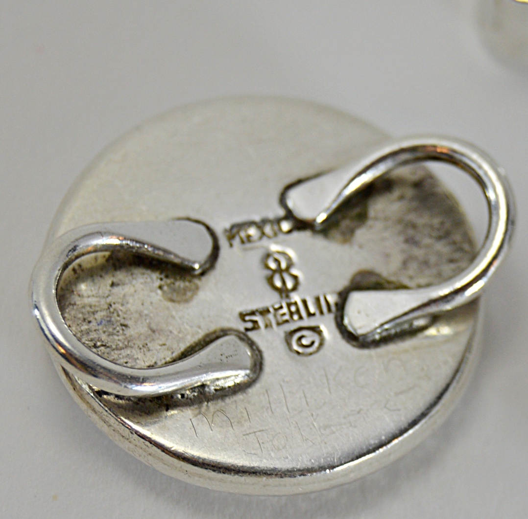 Becky Thatcher Sterling Cuff with Vintage Medallion, Sterling Charm