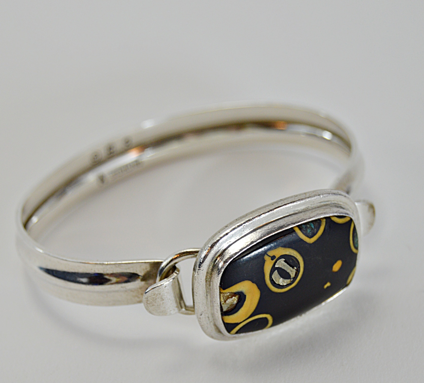 Becky Thatcher Sterling Cuff with Vintage Medallion, Sterling Charm