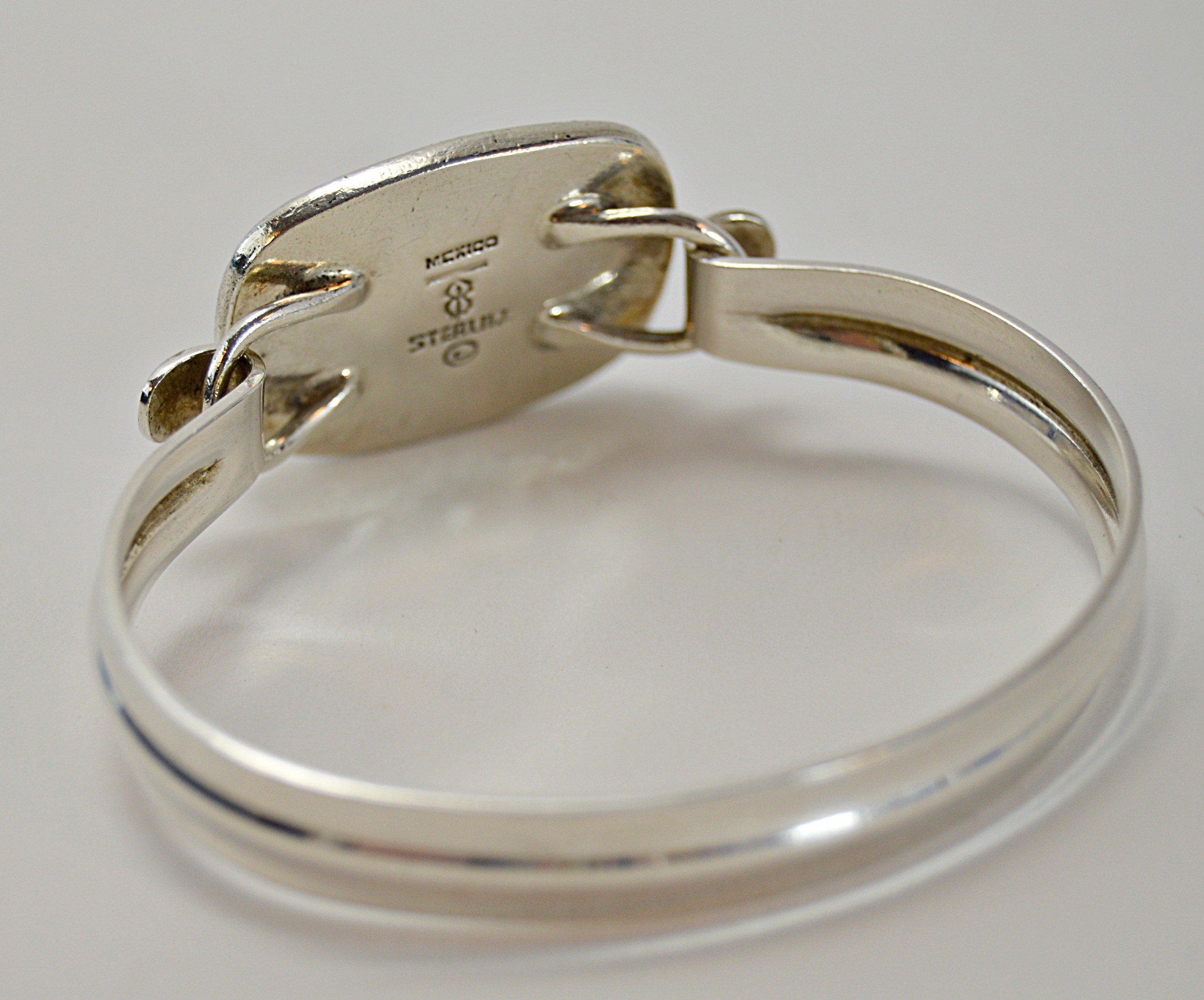 Becky Thatcher Sterling Cuff with Vintage Medallion, Sterling Charm