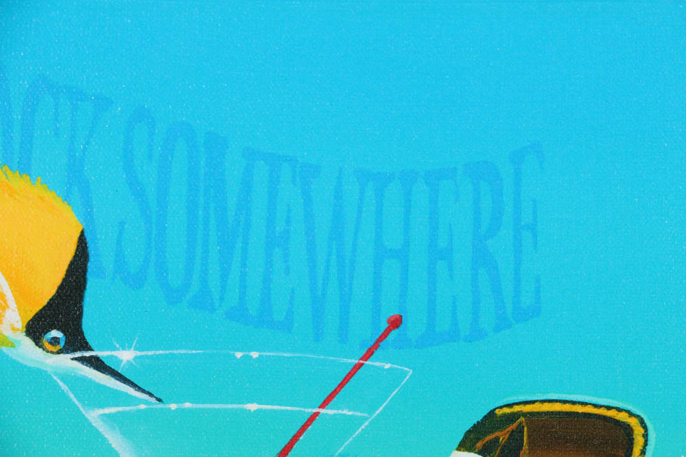 Pair of Kenneth F. Aunchman Signed Limited Edition Giclées on Canvas "All In" and "5 O'Clock Somewhere"