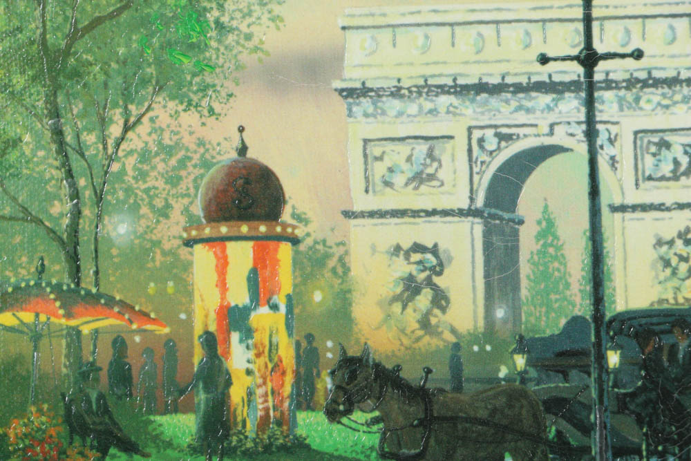 Kenneth Shotwell Limited Edition Offset Lithograph on Canvas "Paris walk-Spring"