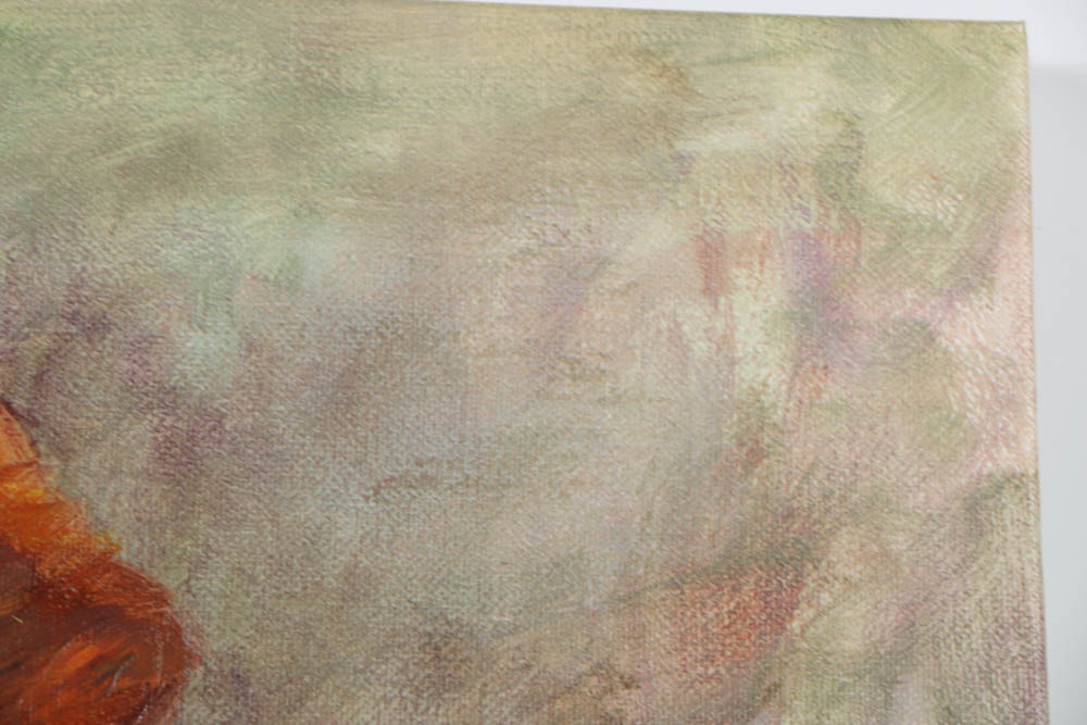 Hua Chen Signed Limited Edition Giclée with Painted Embellishments "The Garden Rock"