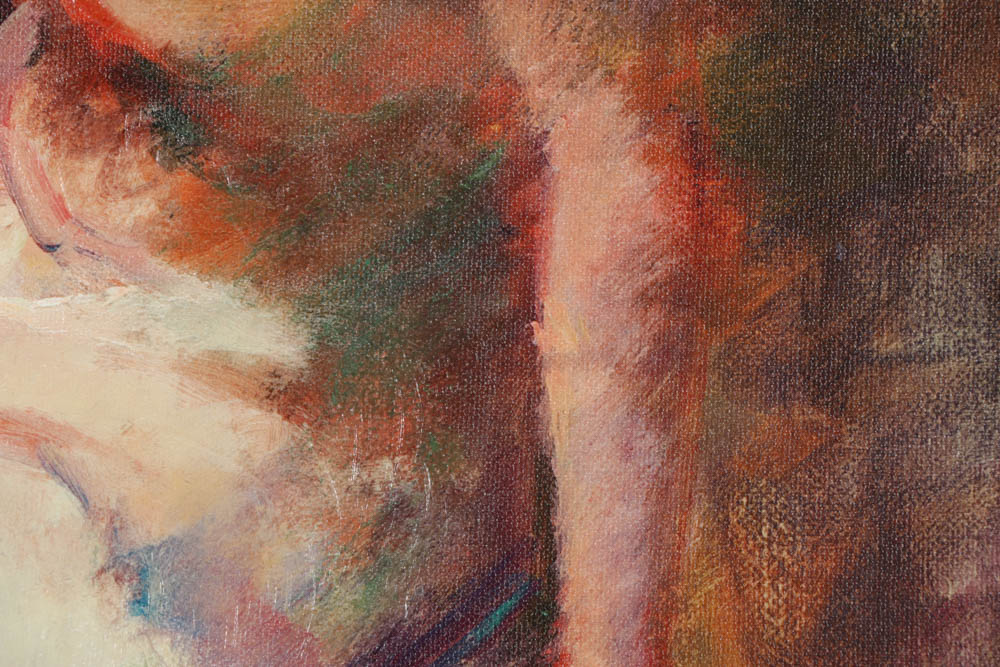 Hua Chen Signed Limited Edition Giclée with Painted Embellishments "The Garden Rock"