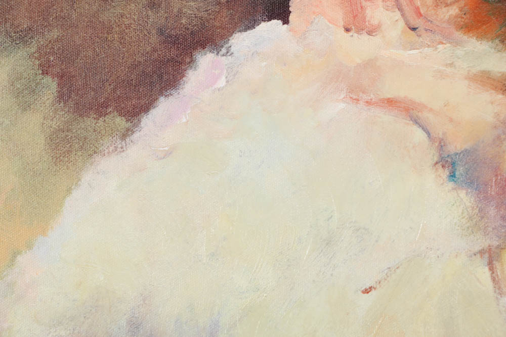 Hua Chen Signed Limited Edition Giclée with Painted Embellishments "The Garden Rock"