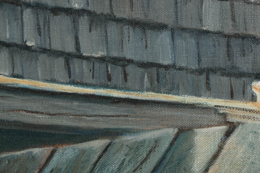 Vladimir Ctibor Oil Painting on Canvas "Marketplace"