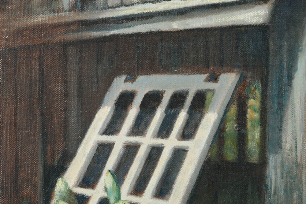 Vladimir Ctibor Oil Painting on Canvas "Marketplace"