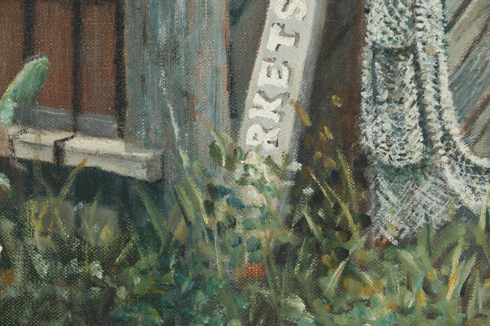 Vladimir Ctibor Oil Painting on Canvas "Marketplace"