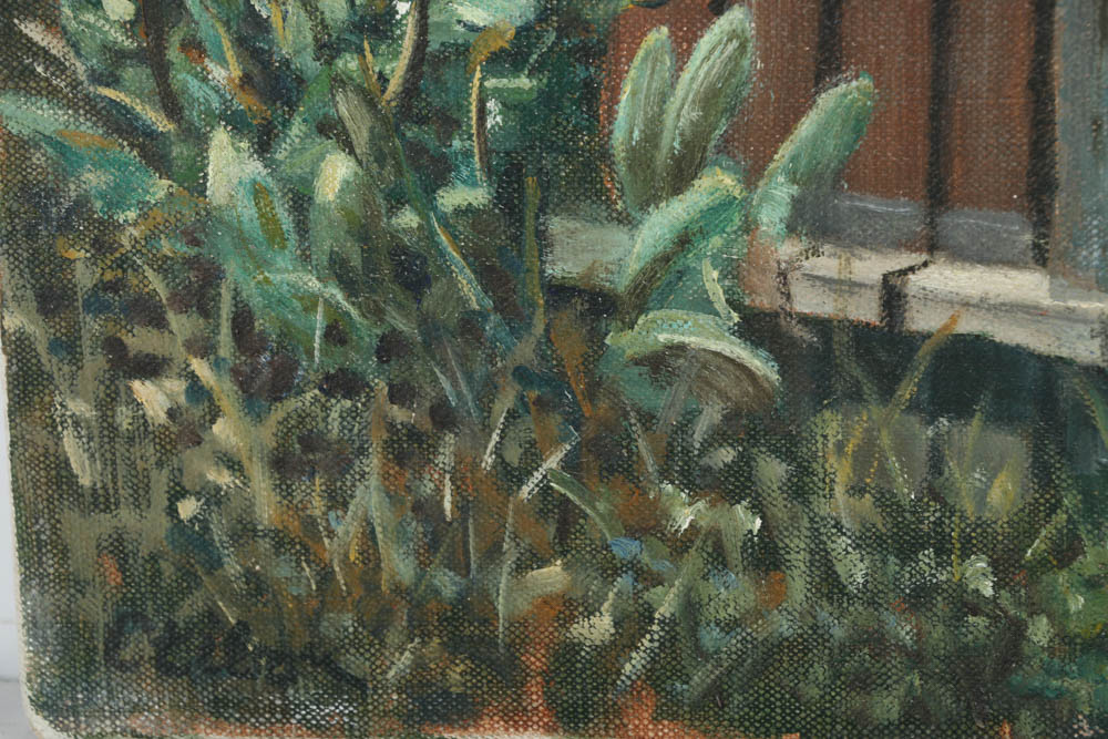 Vladimir Ctibor Oil Painting on Canvas "Marketplace"