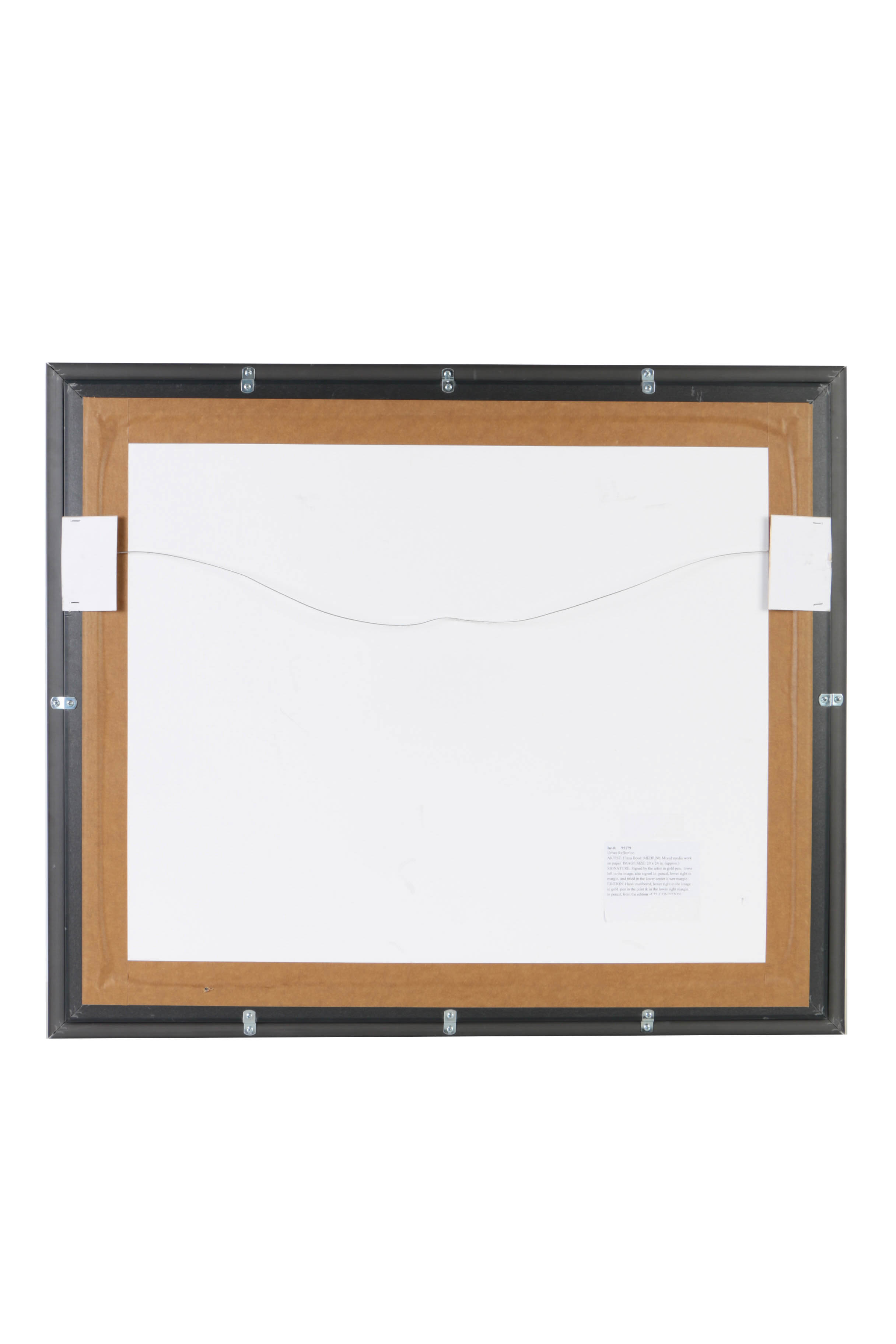 Elena Bond Signed Limited Edition Offset Lithograph with Hand-Painted Embellishments "Urban Reflection"