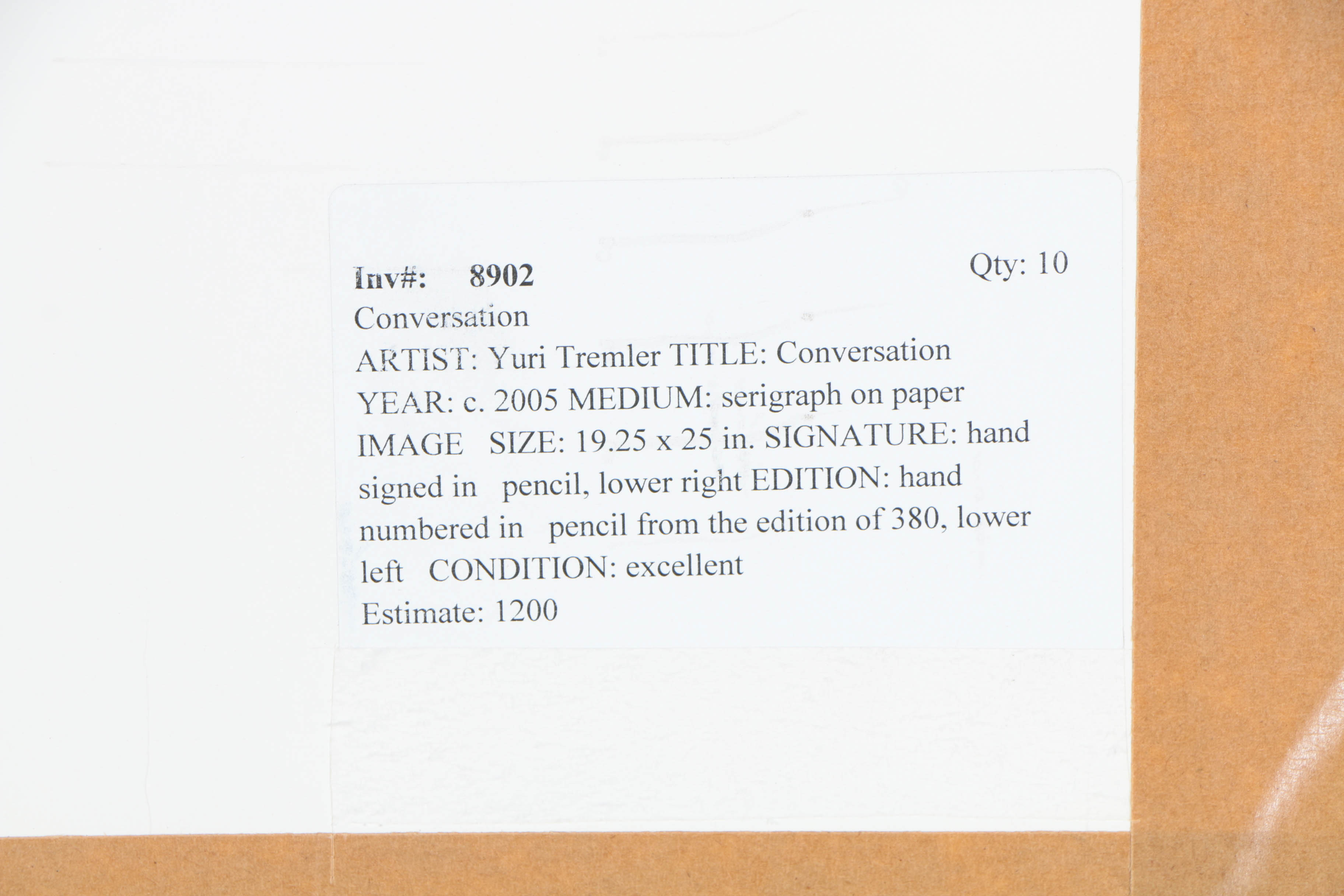 Yuri Tremler Limited Edition Serigraph on Paper "Conversation"