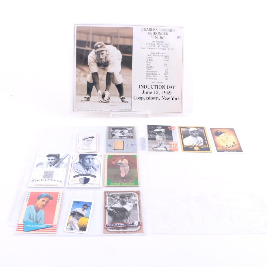 Collection of Charlie Gehringer Memorabilia