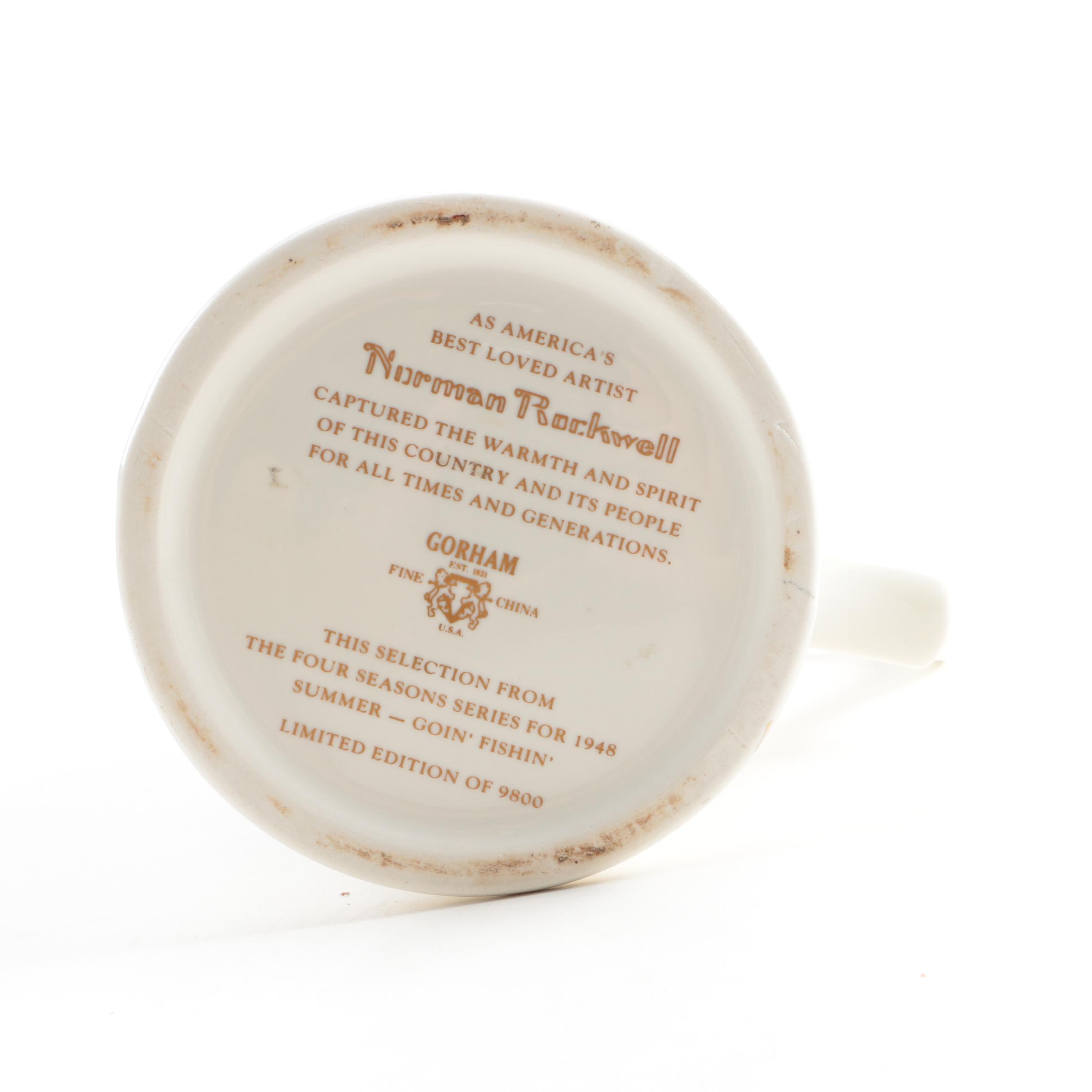 Three Gorham Norman Rockwell Mugs