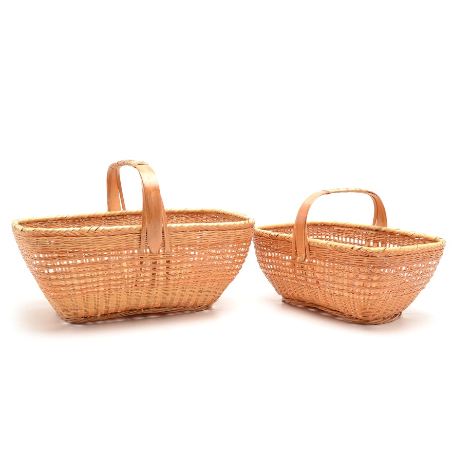 Pair of Vintage Wicker Baskets