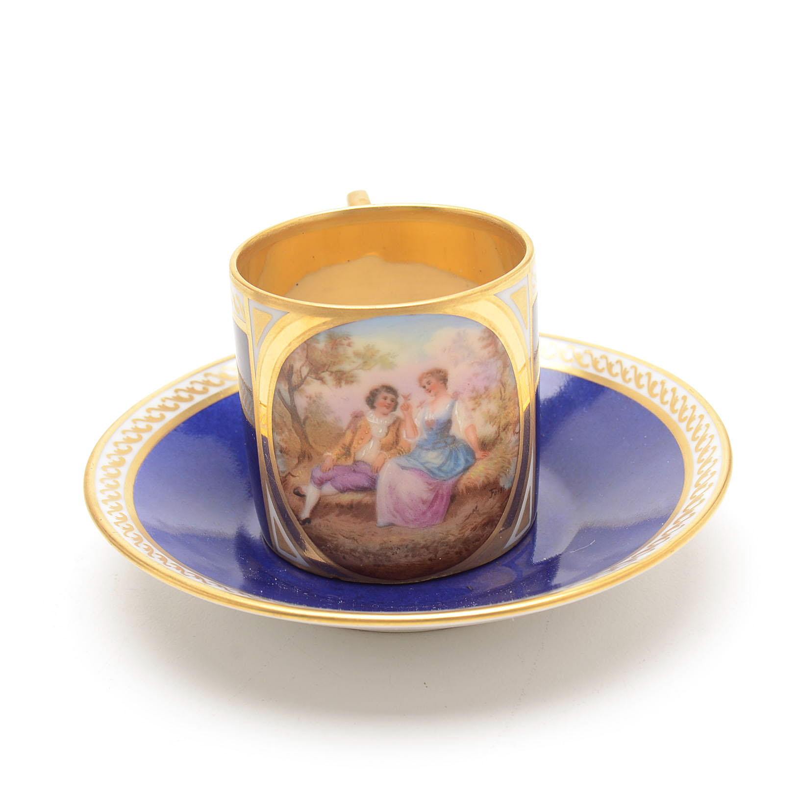 Collection of Porcelain Demitasse Teacups with Spode Copeland