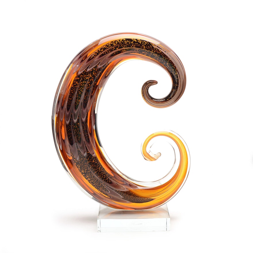 Murano Glass Abstract Sculpture