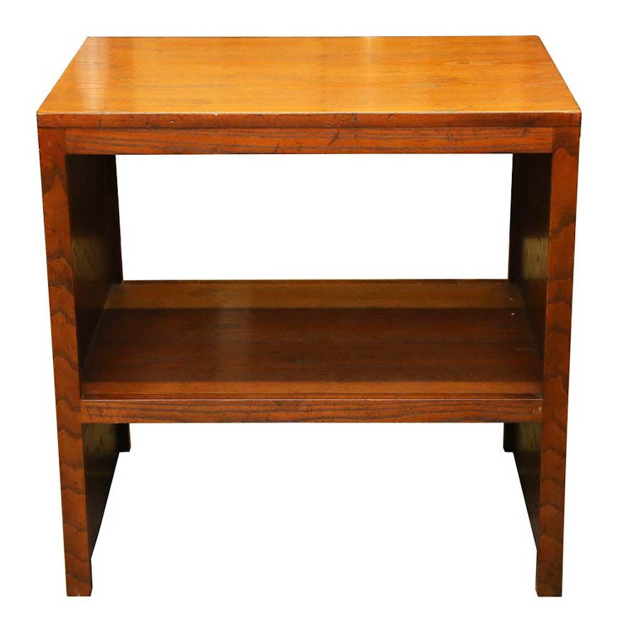 Contemporary Oak Side Table from Wright Table Company