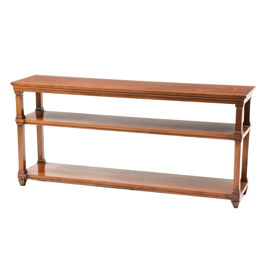 Three-Tier Cherry Console Table