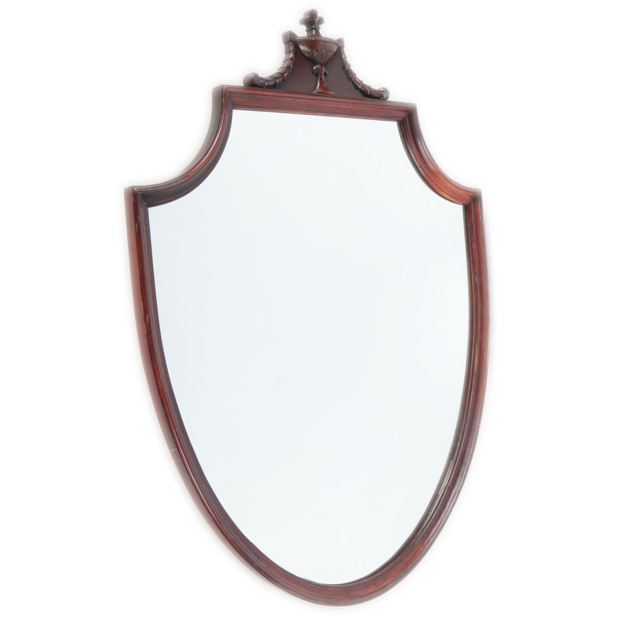 Shield-Shaped Wall Mirror