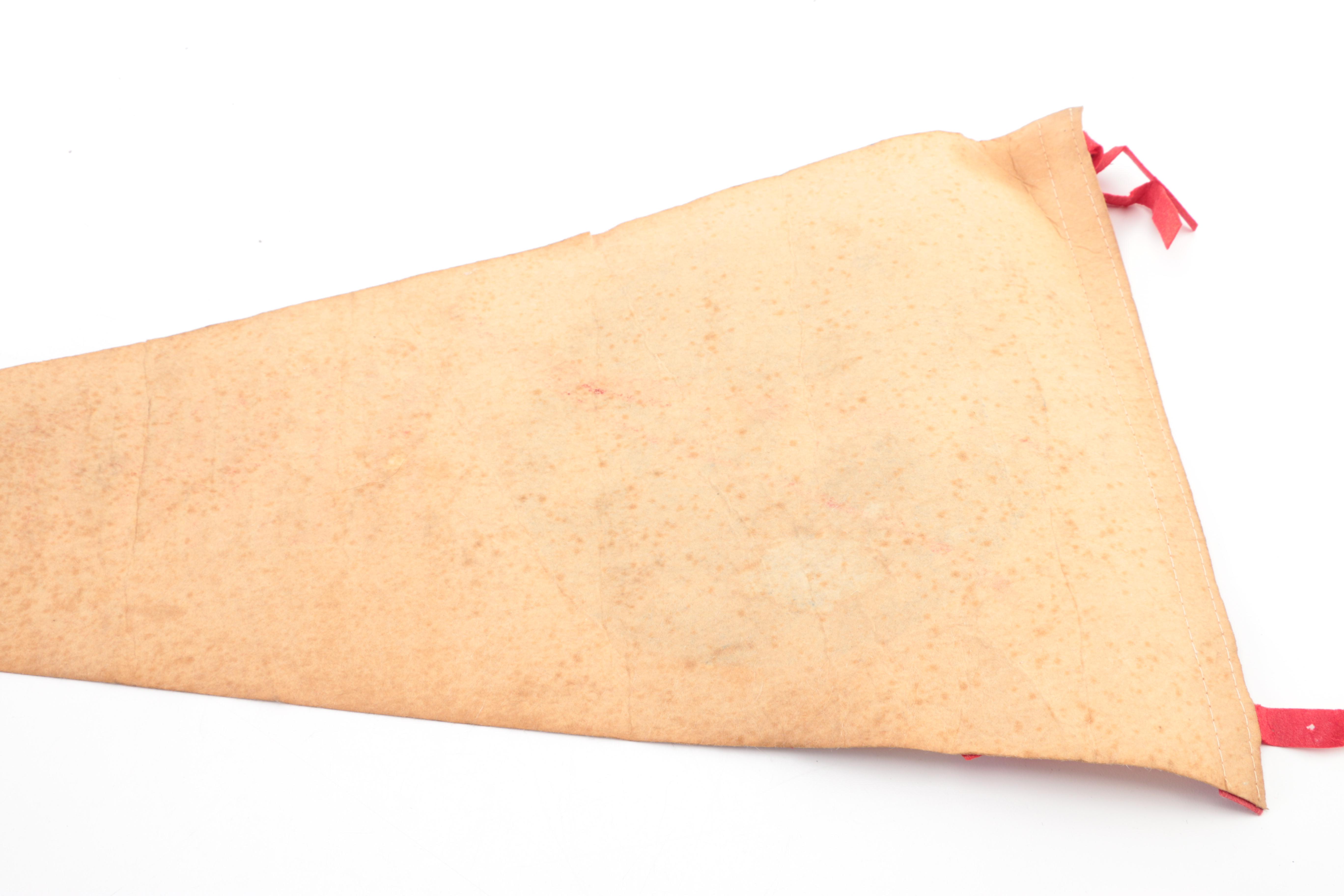 Four Vintage Felt Pennants From Vacation Destinations