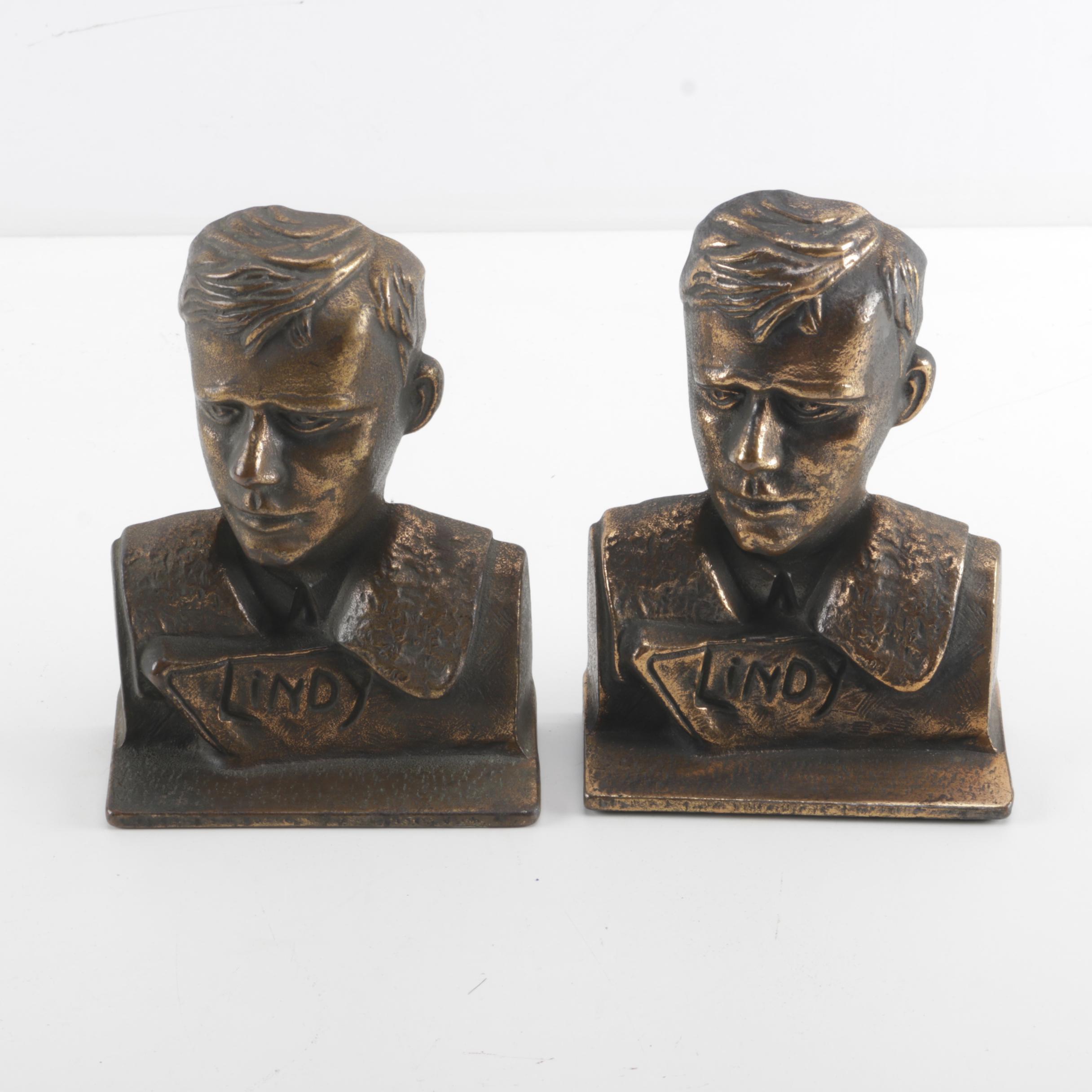 Charles Lindbergh Bookends