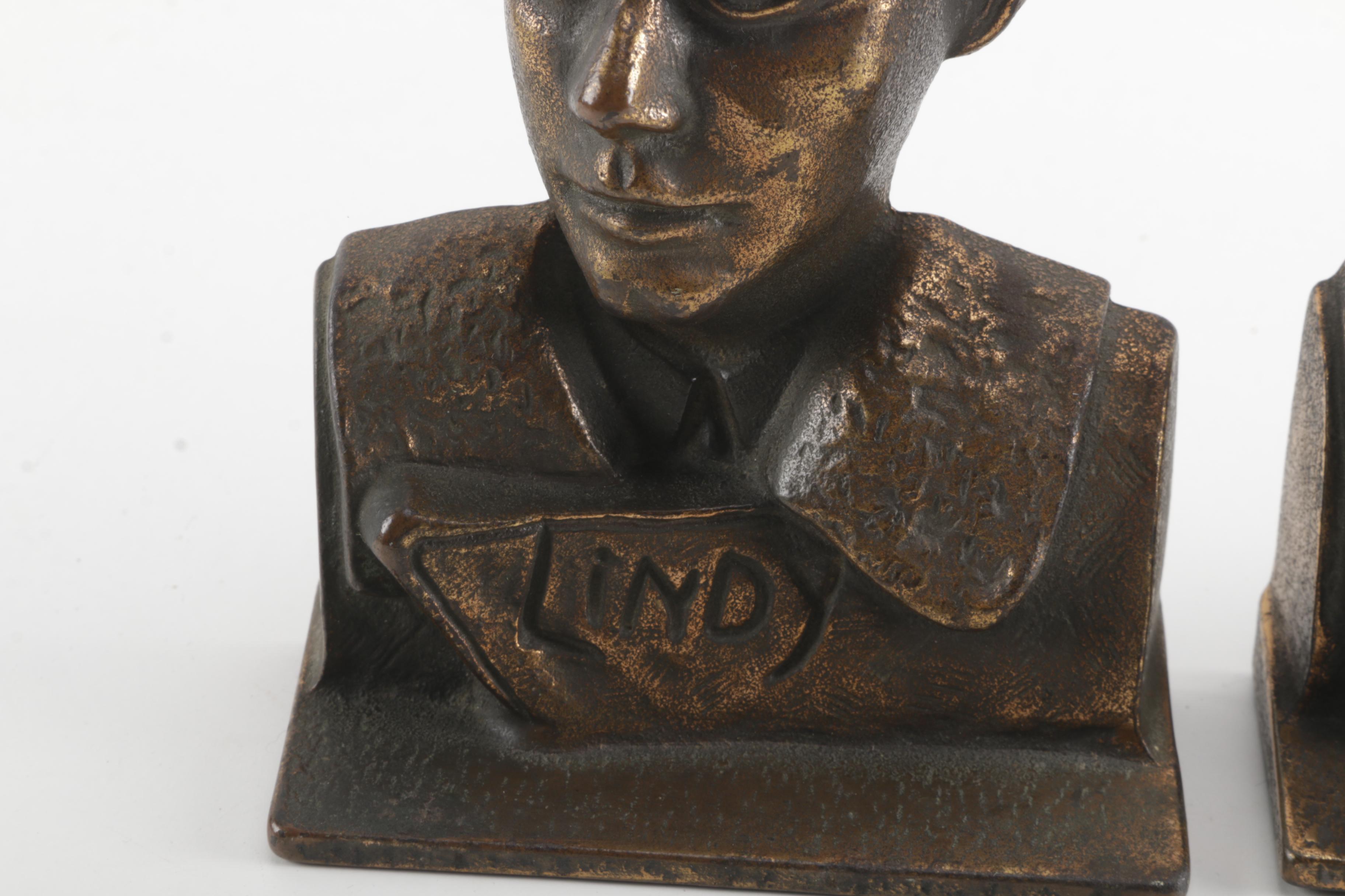Charles Lindbergh Bookends