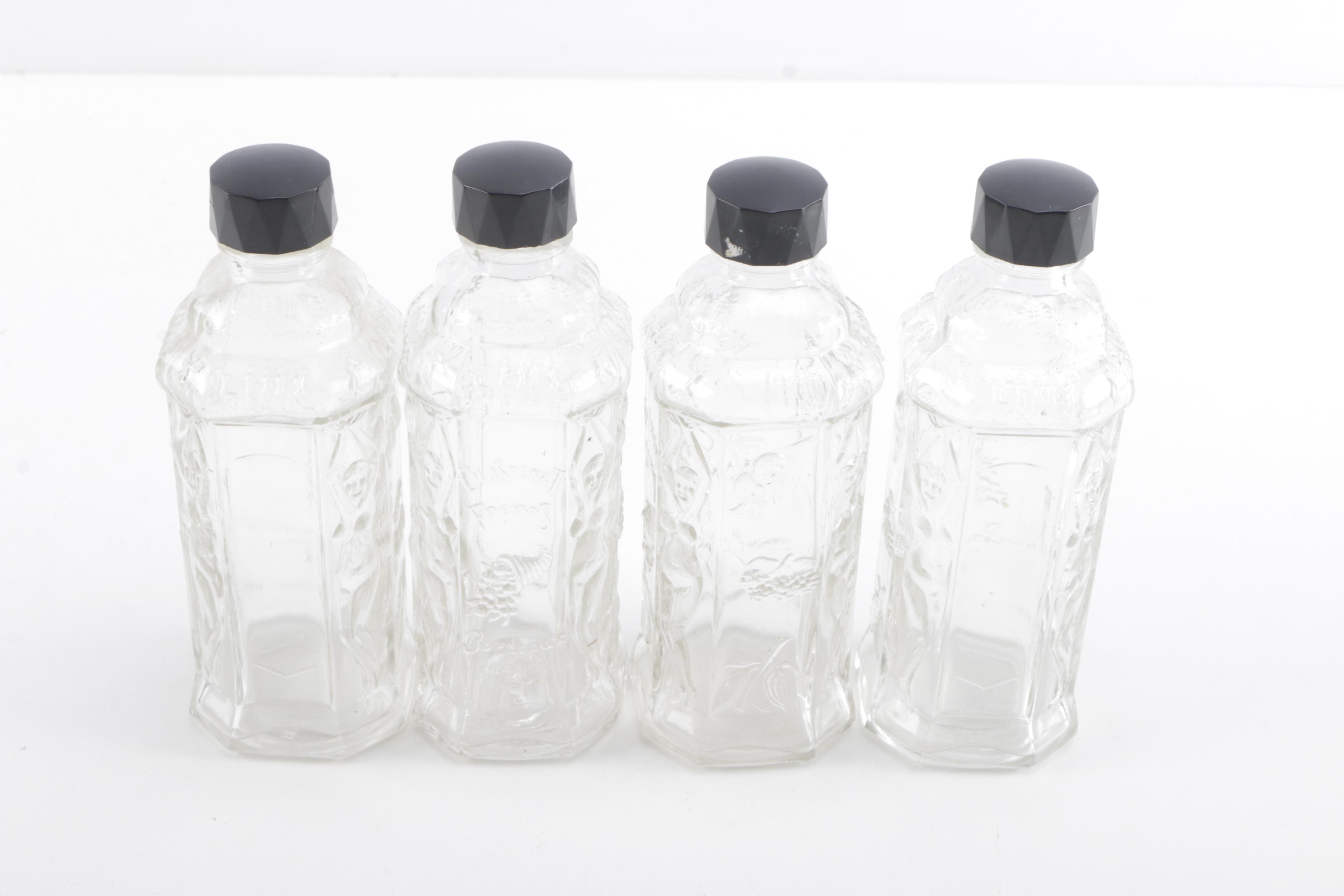 Vintage Glass Chastenet Freres Bordeaux Wine Bottles