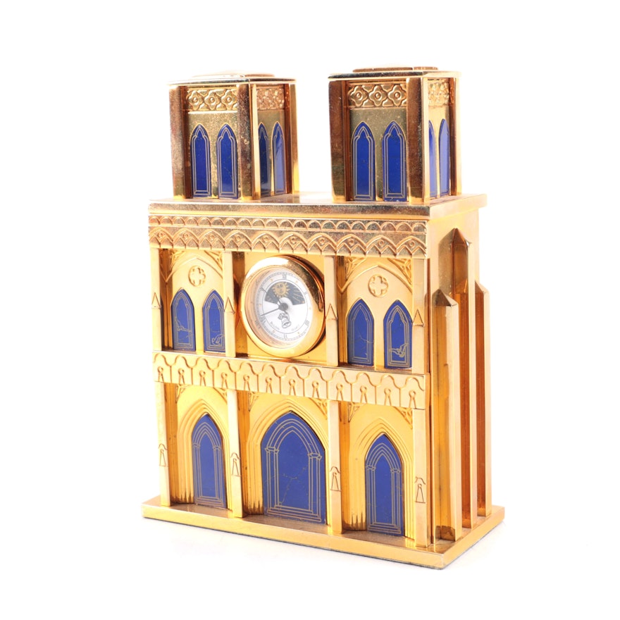 Disney "Hunchback of Notre Dame" Limited Edition Miniature Bulova Clock and Music Box