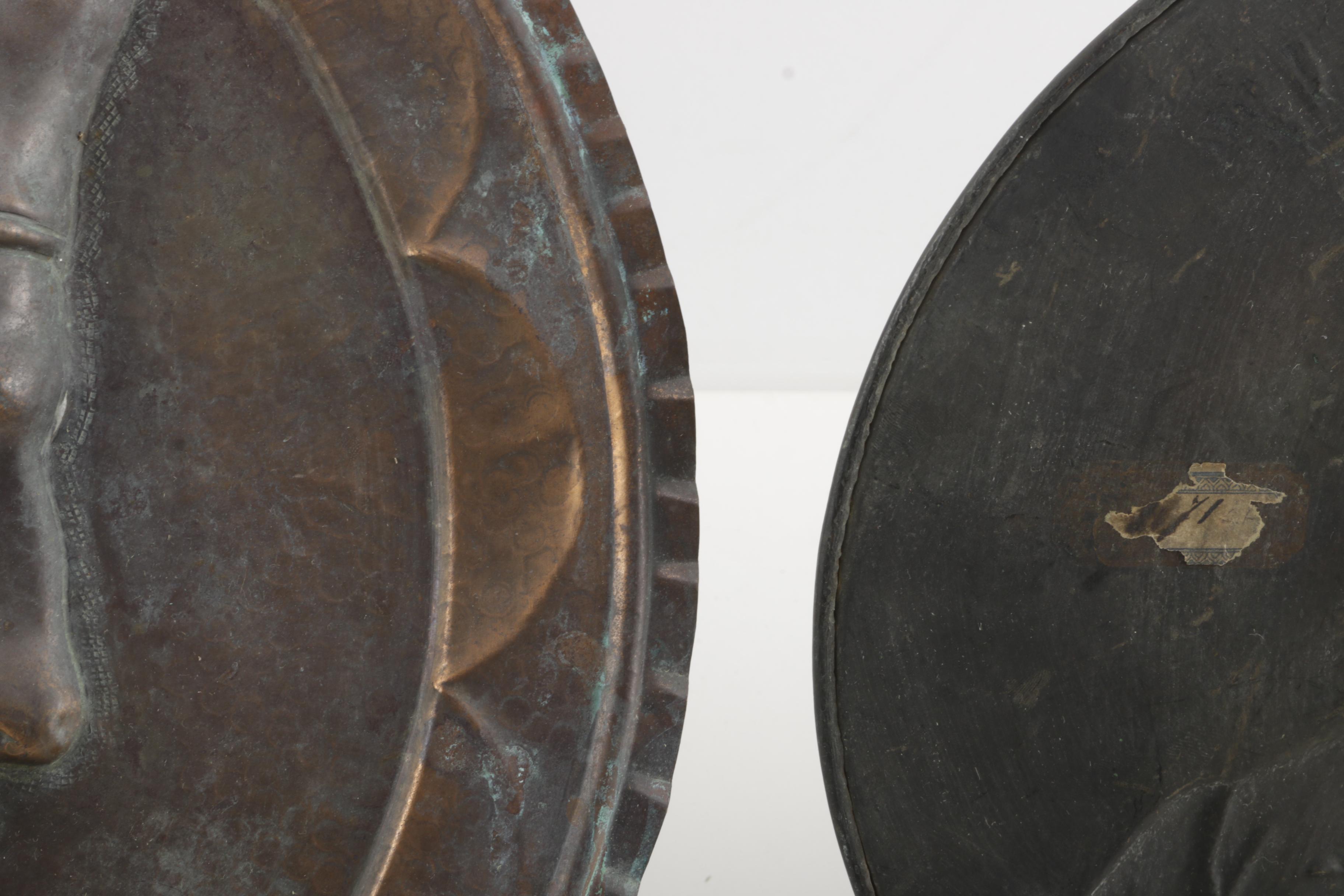 Metal Bust Wall Hangings Including Voltaire