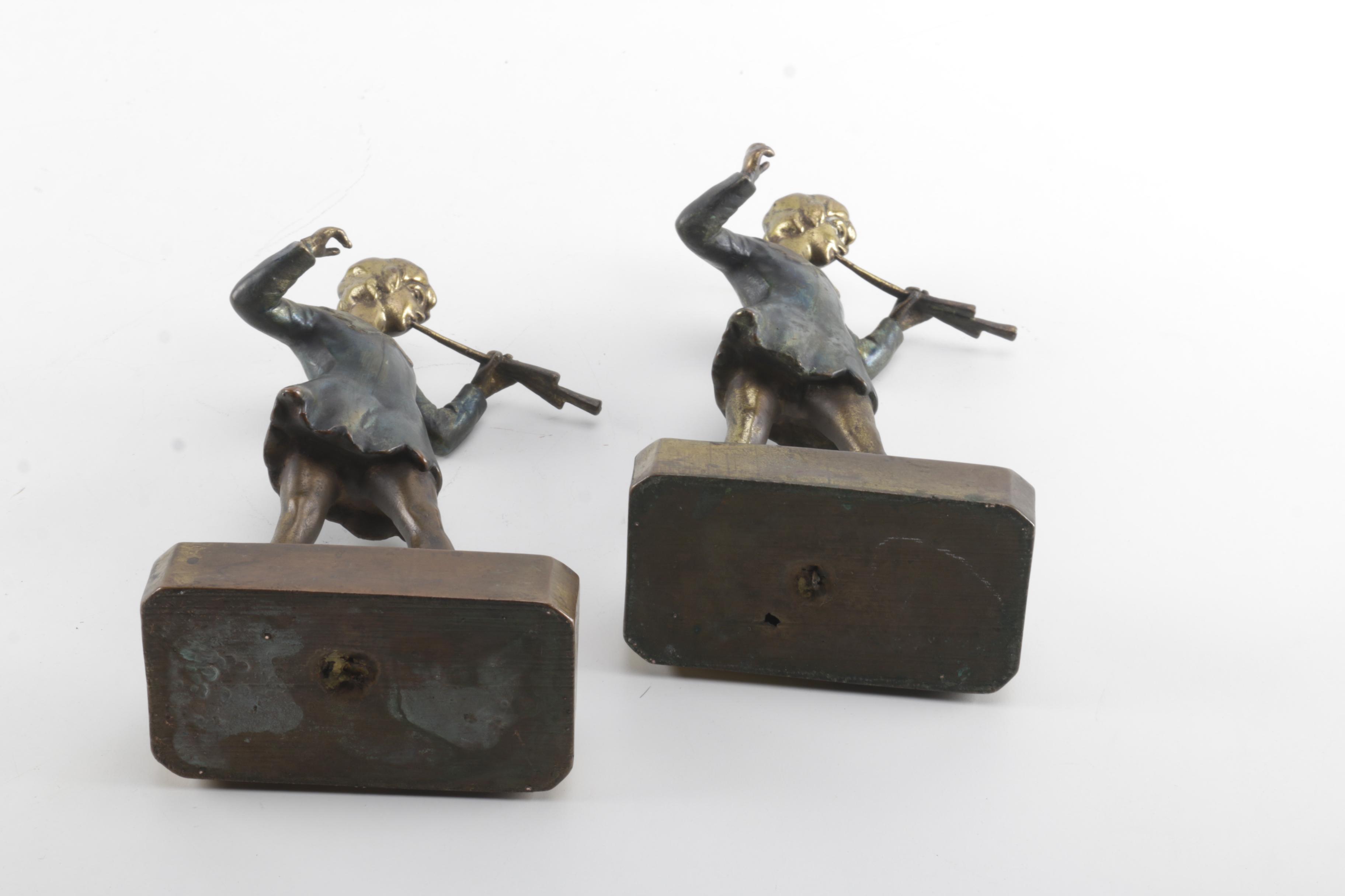 Pair of Bronze Figural Bookends
