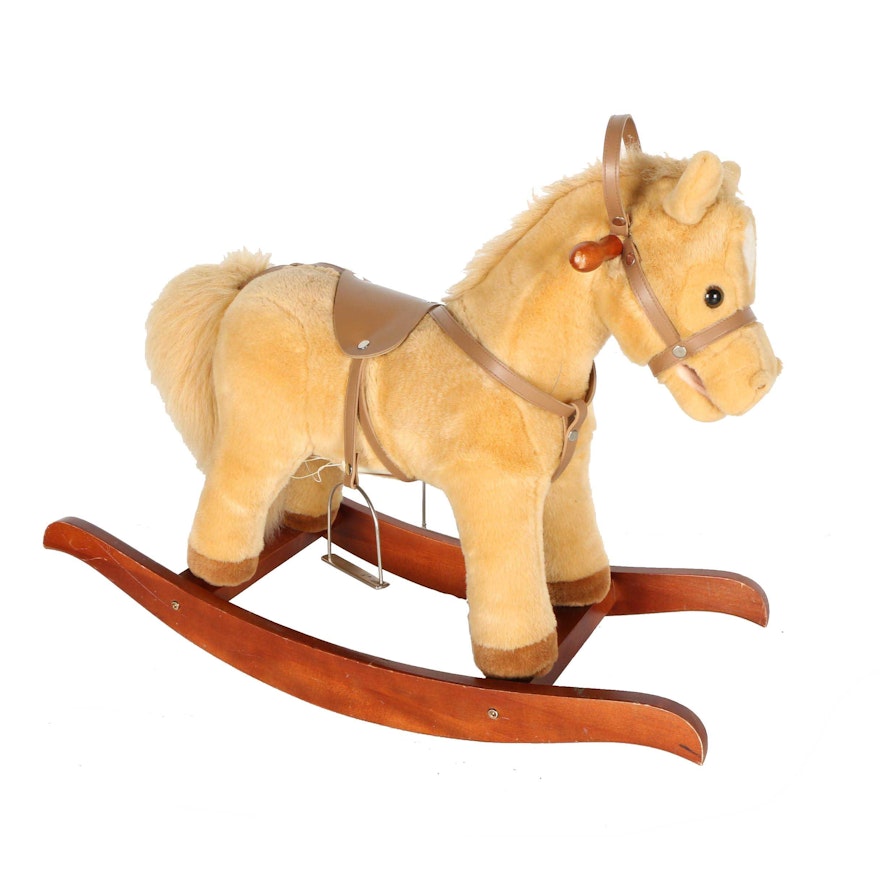 Chrisha Playful Plush Rocking Horse