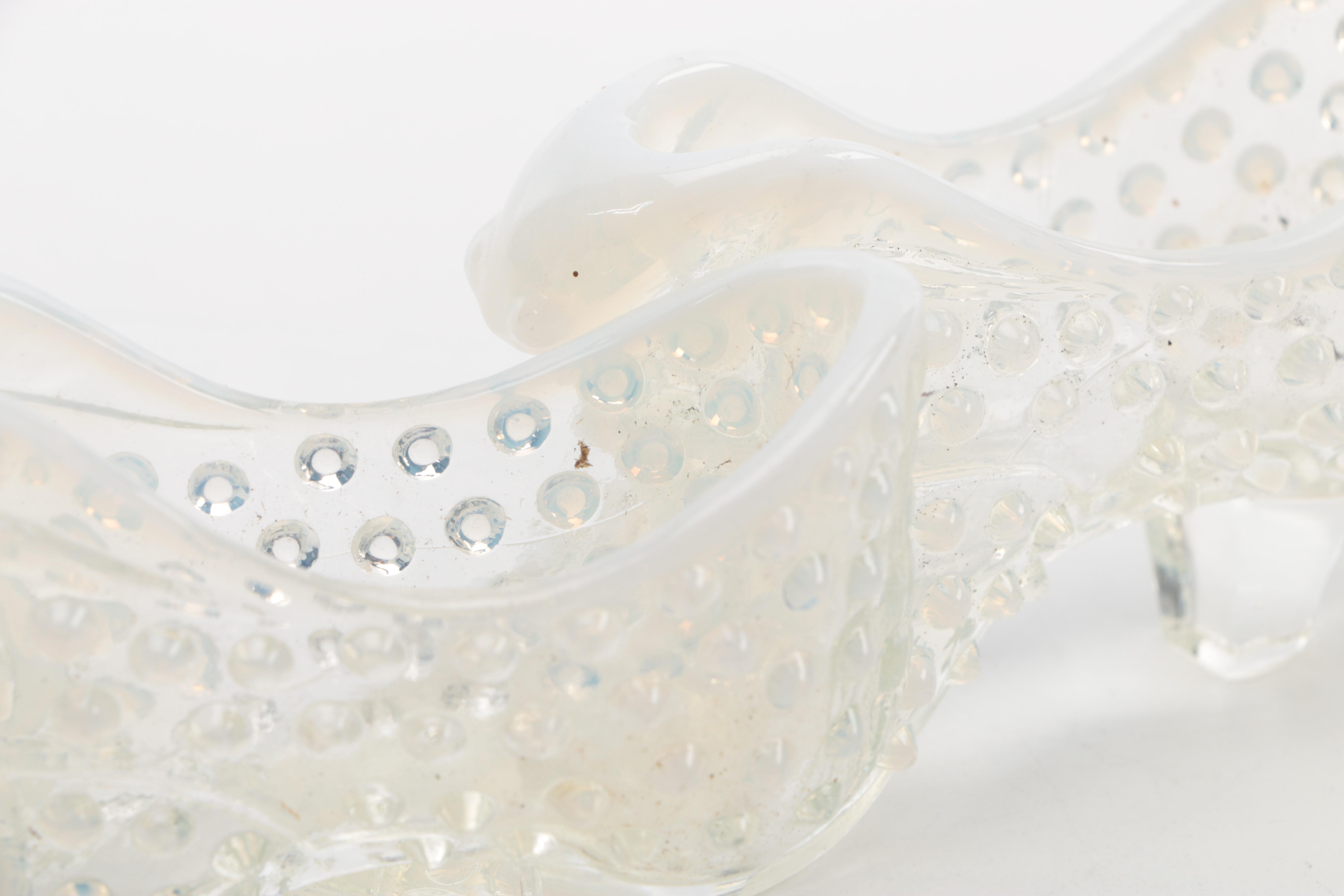 Fenton Style Glass Shoe Figurines