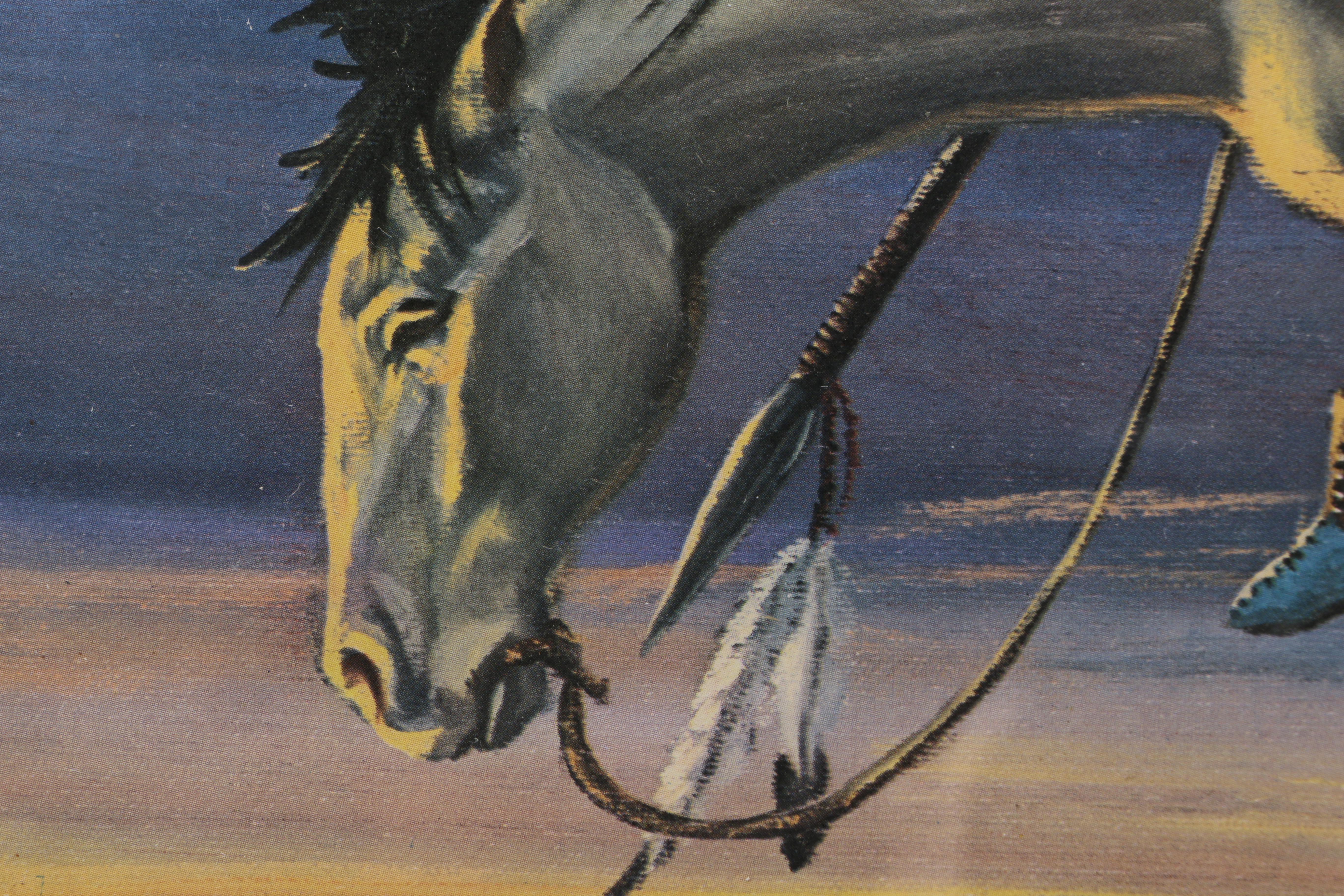 Meketi Offset Lithograph "End of the Trail"