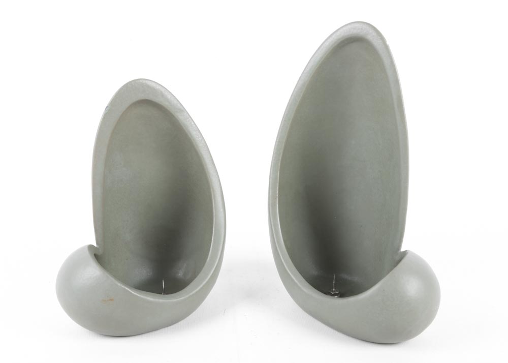 Vintage David C. Heaps Signed Pottery Candle Holders