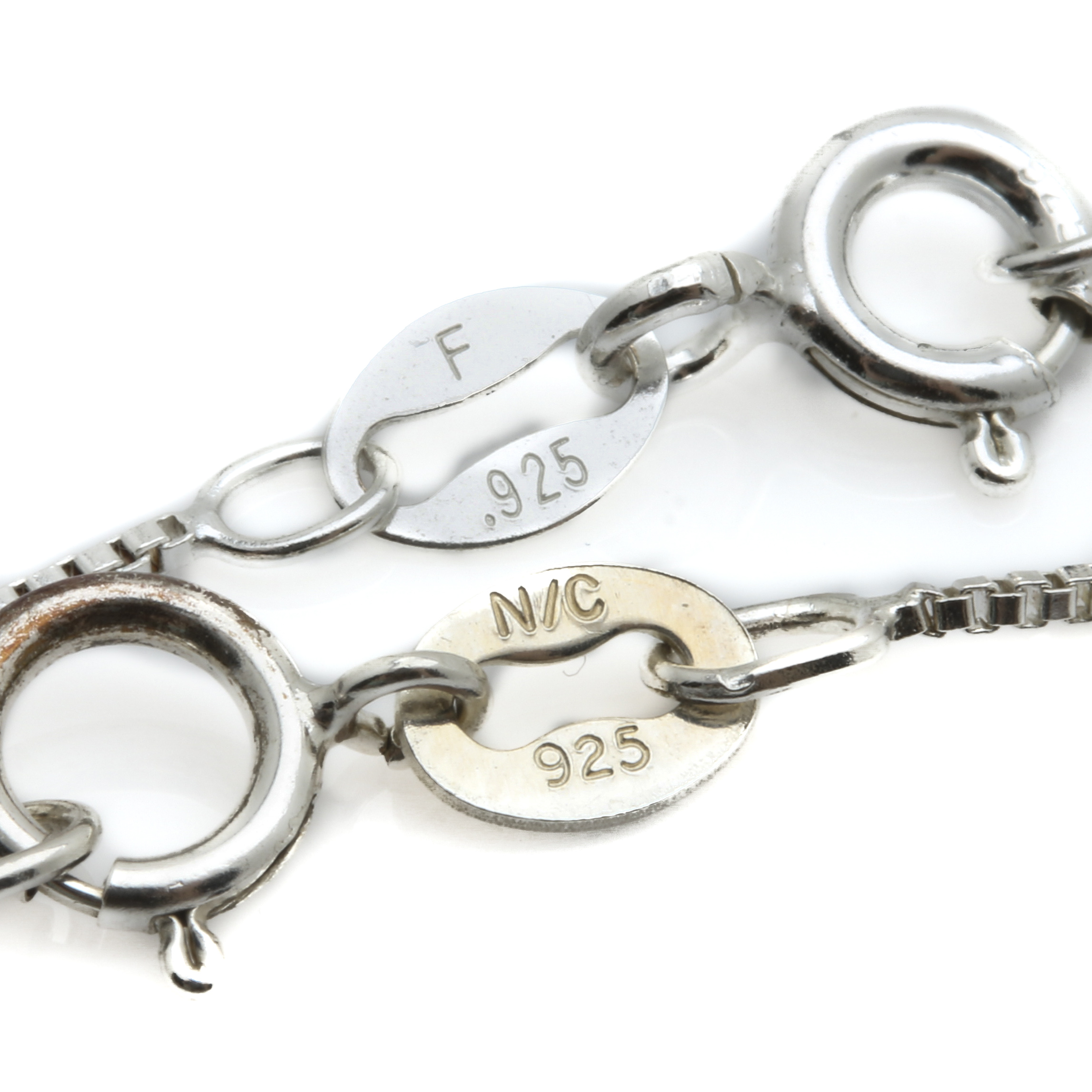 Sterling Silver Necklaces and Bracelet Featuring Andalusite, Freshwater Pearl, Heat Treated Blue Sapphire