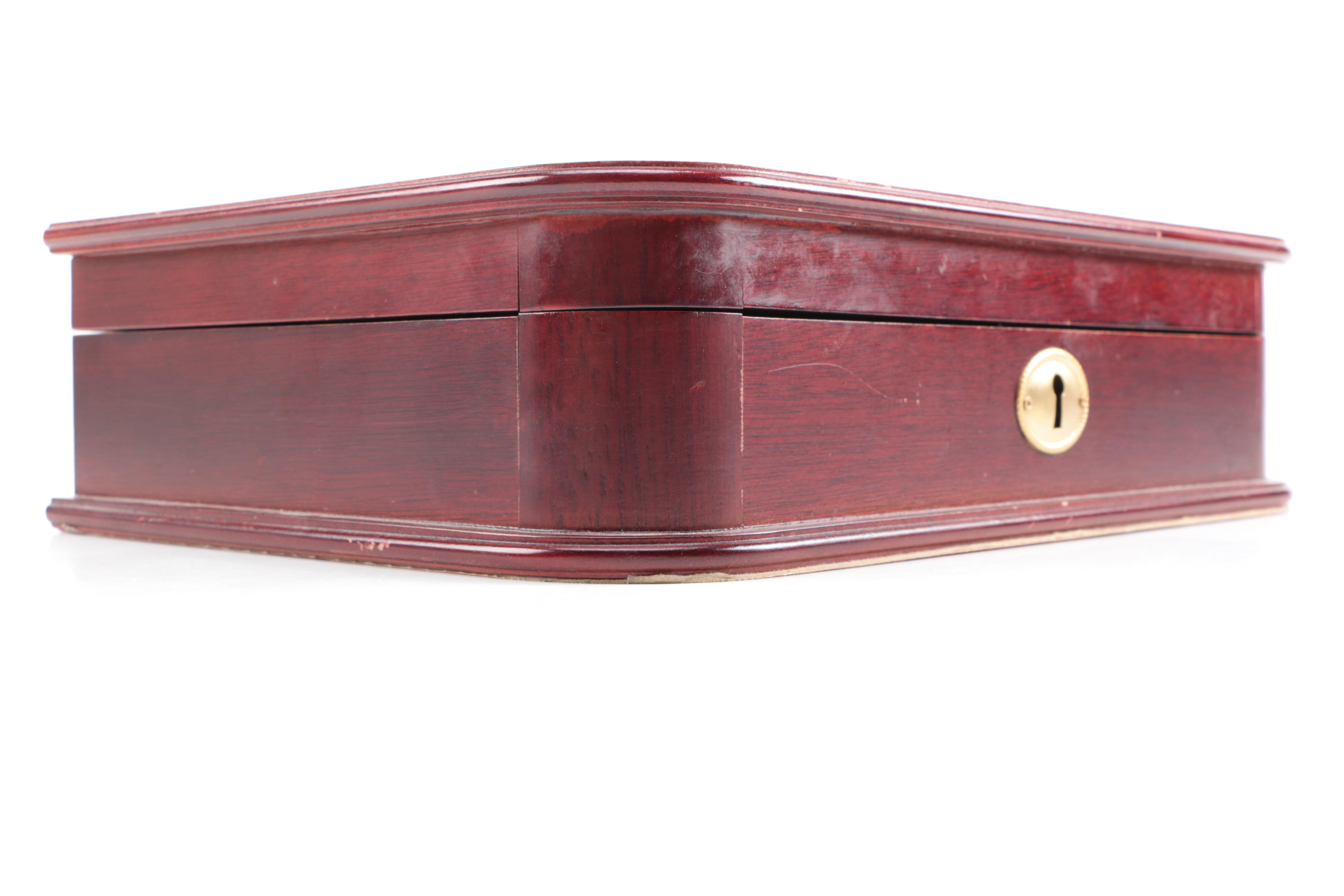 Wooden Jewelry Box With Key