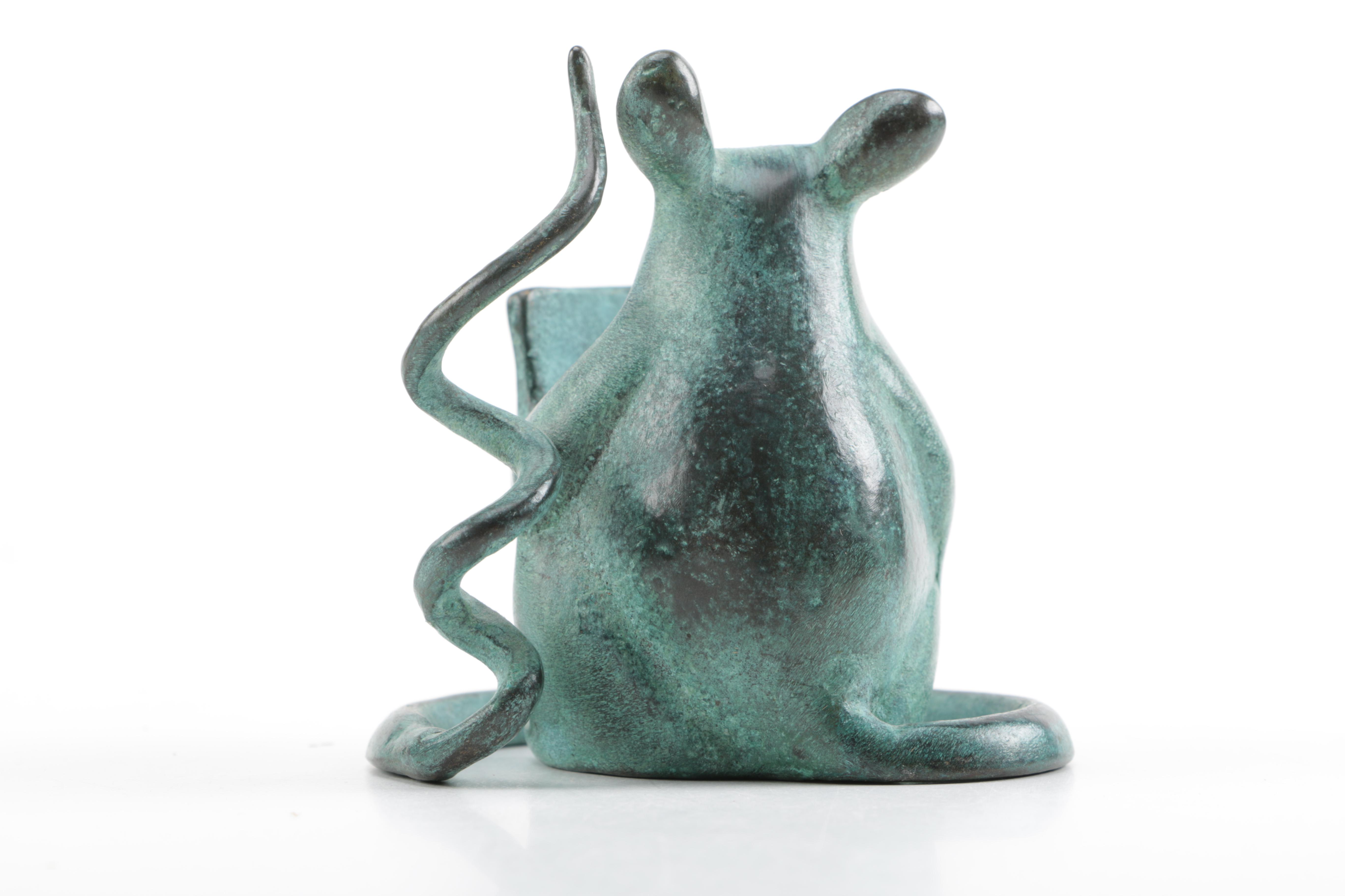 Metal Mouse and Insect Figurines