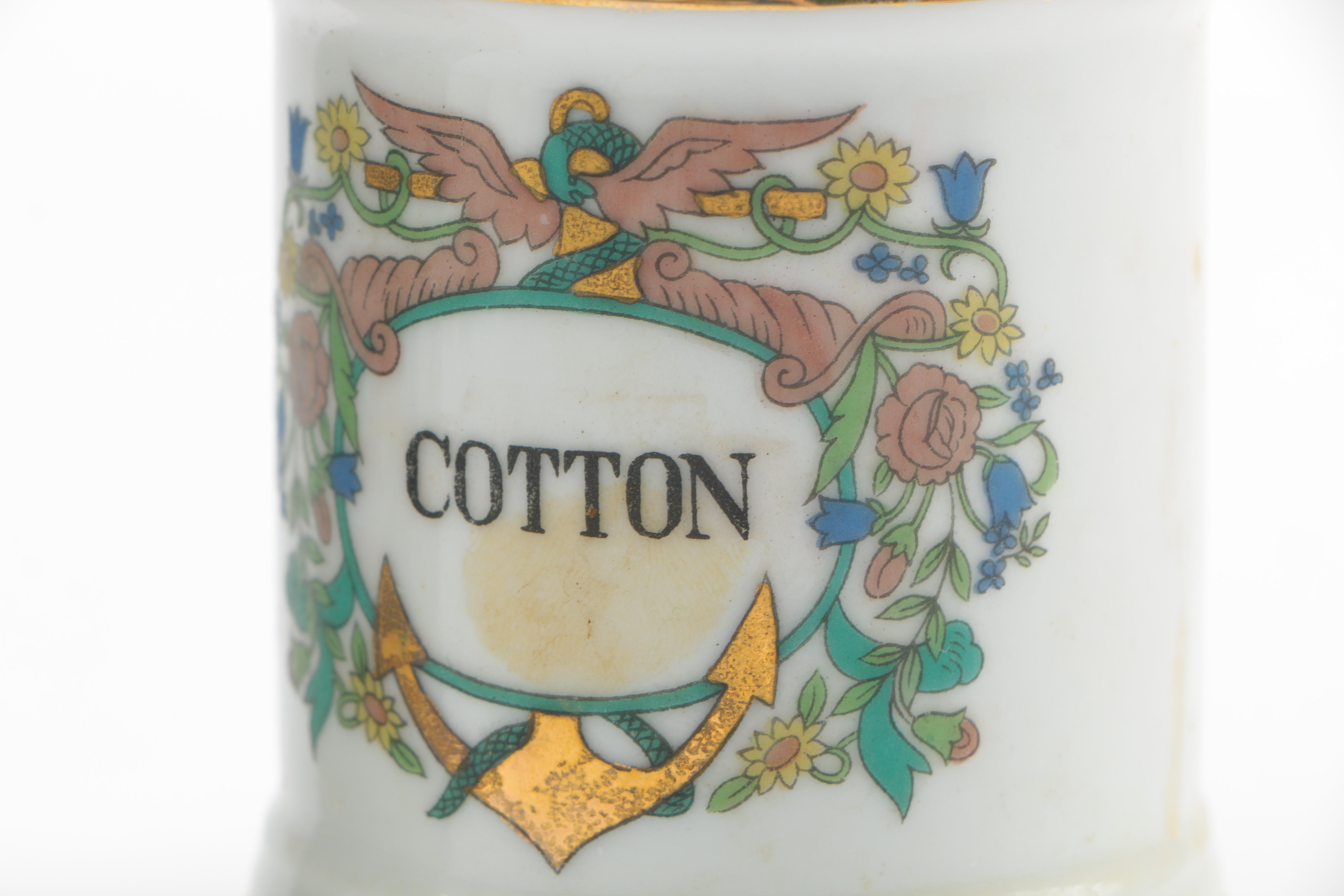 Vintage Porcelain Vanity Jar Set