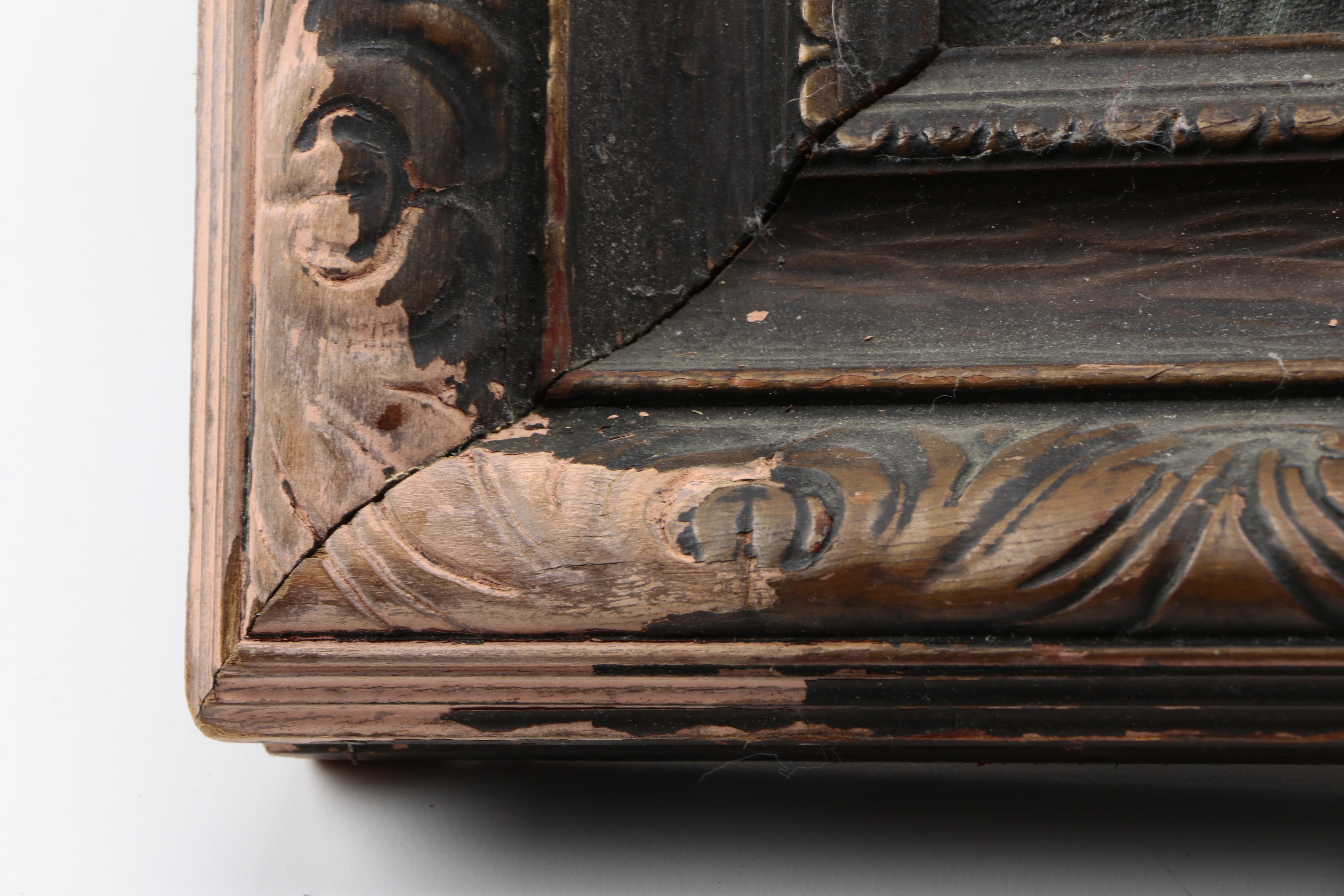 Oil Painting on Canvas of Shepherd Overlooking Flock