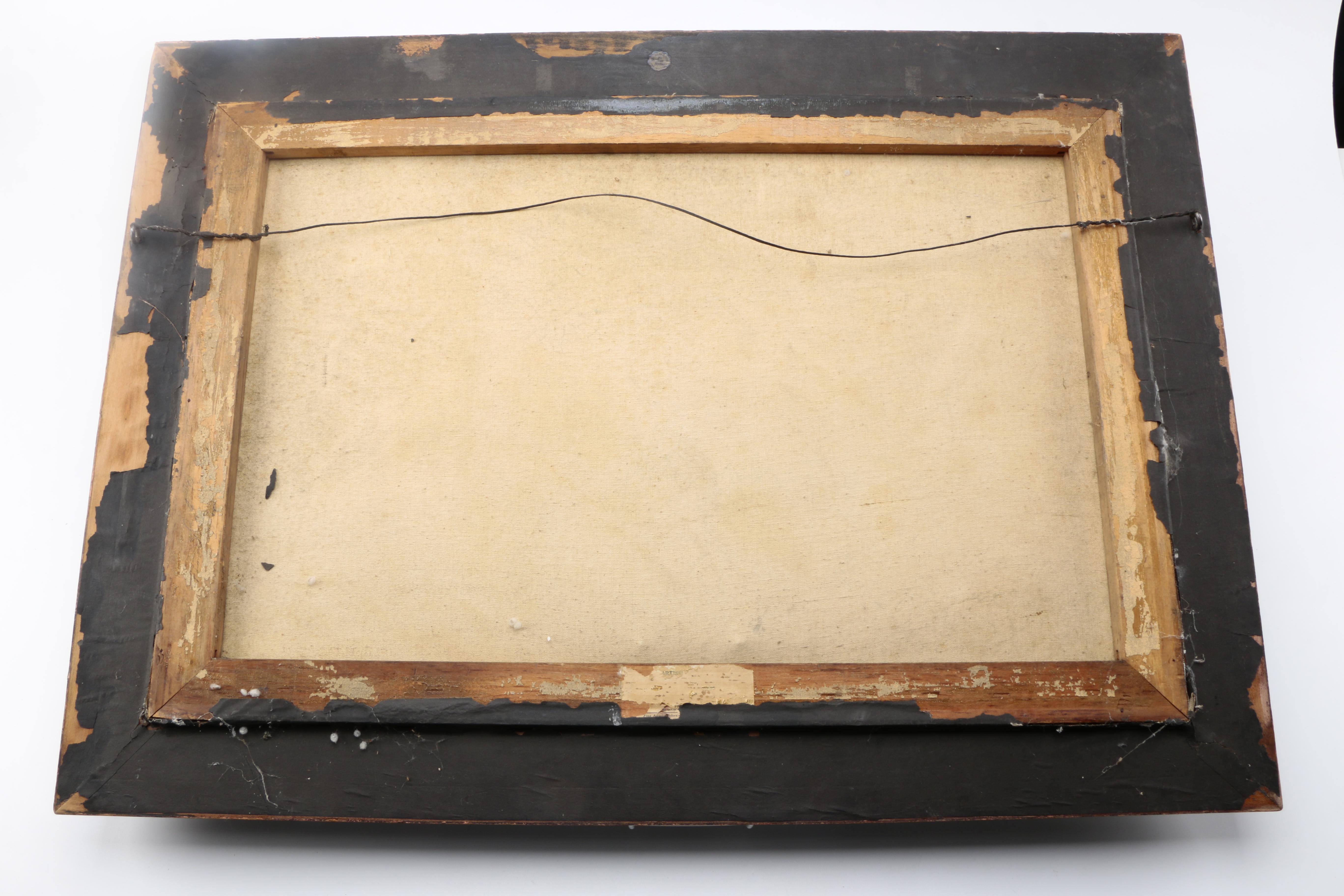 Oil Painting on Canvas of Shepherd Overlooking Flock